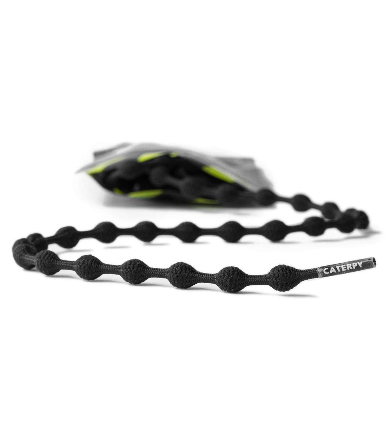 Caterpy Run No Tie Shoelaces - Jaguar Black, 30in/75cm - Adults & Kids - Buy Online on GoSupps.com