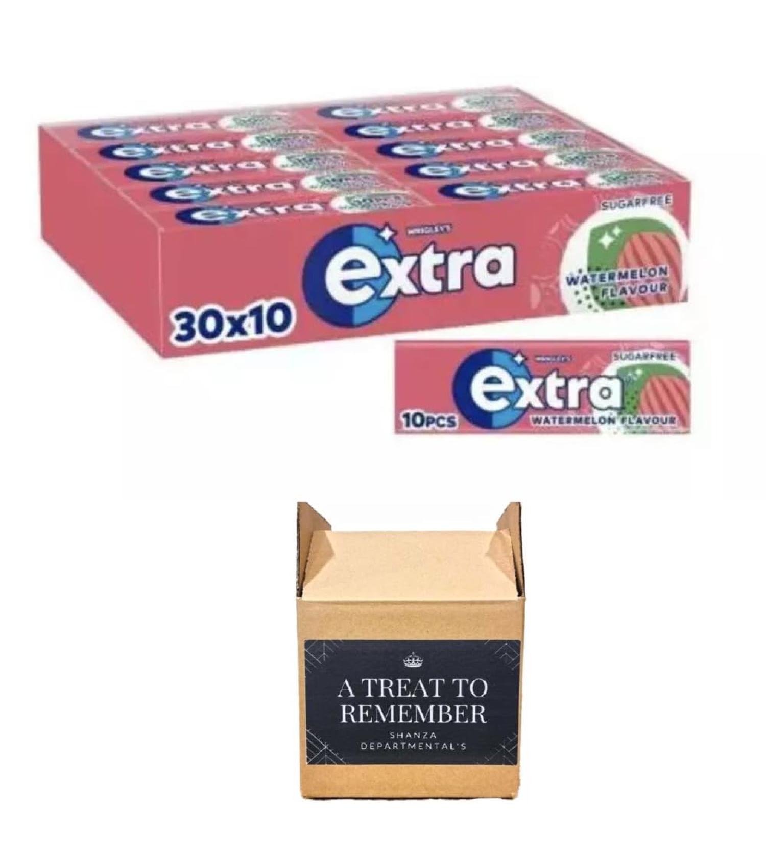 Extra Watermelon Flavour Sugar-Free Chewing Gum 10 Pieces 14g - Refreshing Sugarfree Gum with Sweeteners (30 Packs) - Buy Online on GoSupps.com