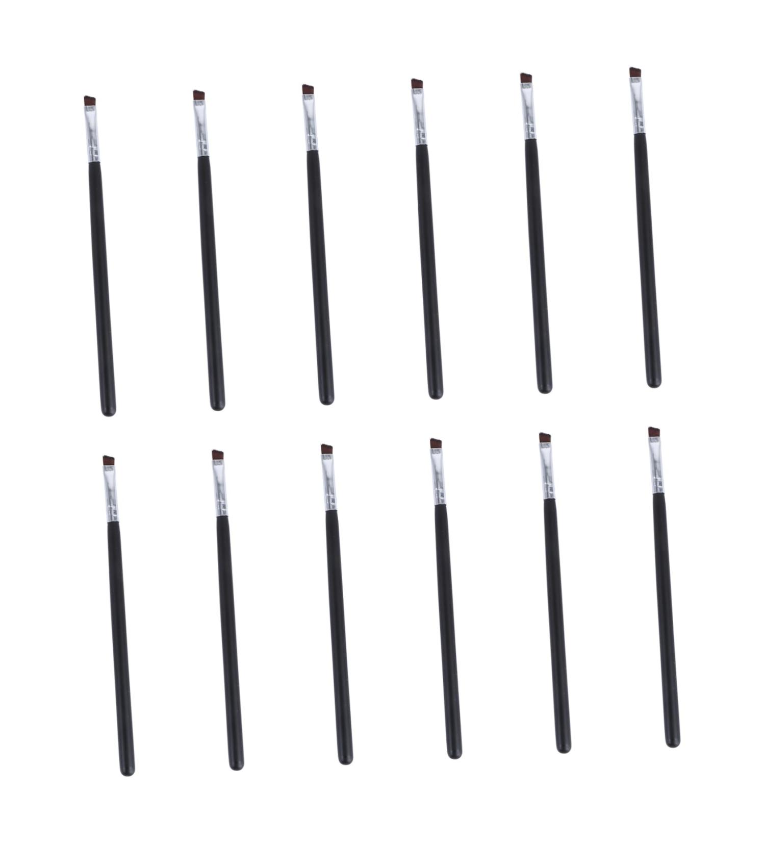 NOLITOY 12pcs Applicator Eyebrow Brush Mini Concealer Wooden Liner Premium Quality for Bridegroom 16.00X0.20X0.20CM Black - Buy Online on GoSupps.com