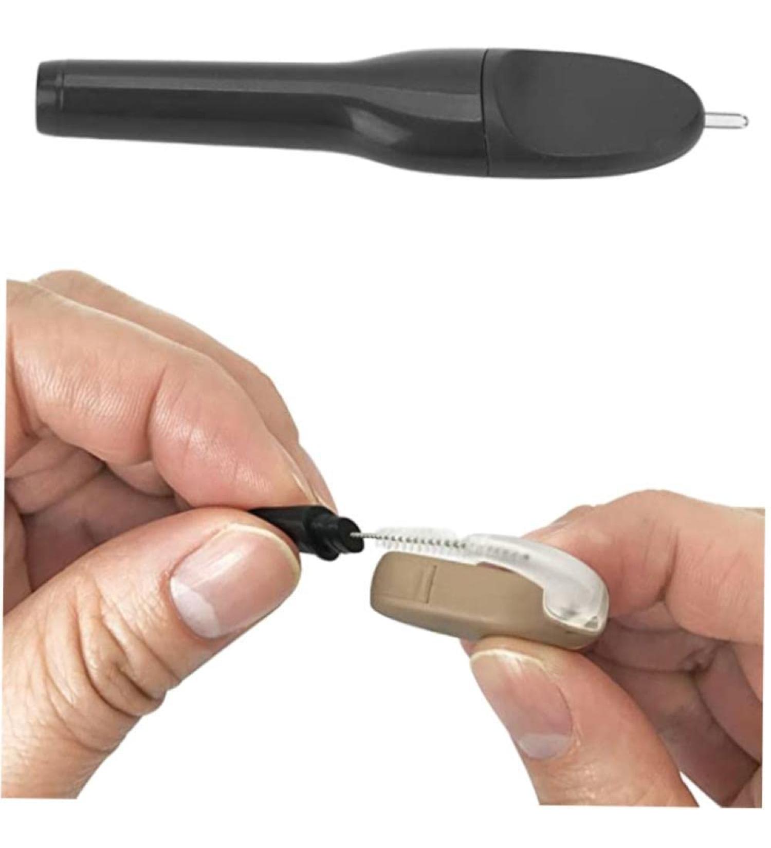 Portable Ear Wax Removal Kit - 10pcs Set with Magnetized Brush, Earmold Cleaner & Screwdriver for Home and Shop - Buy Online on GoSupps.com