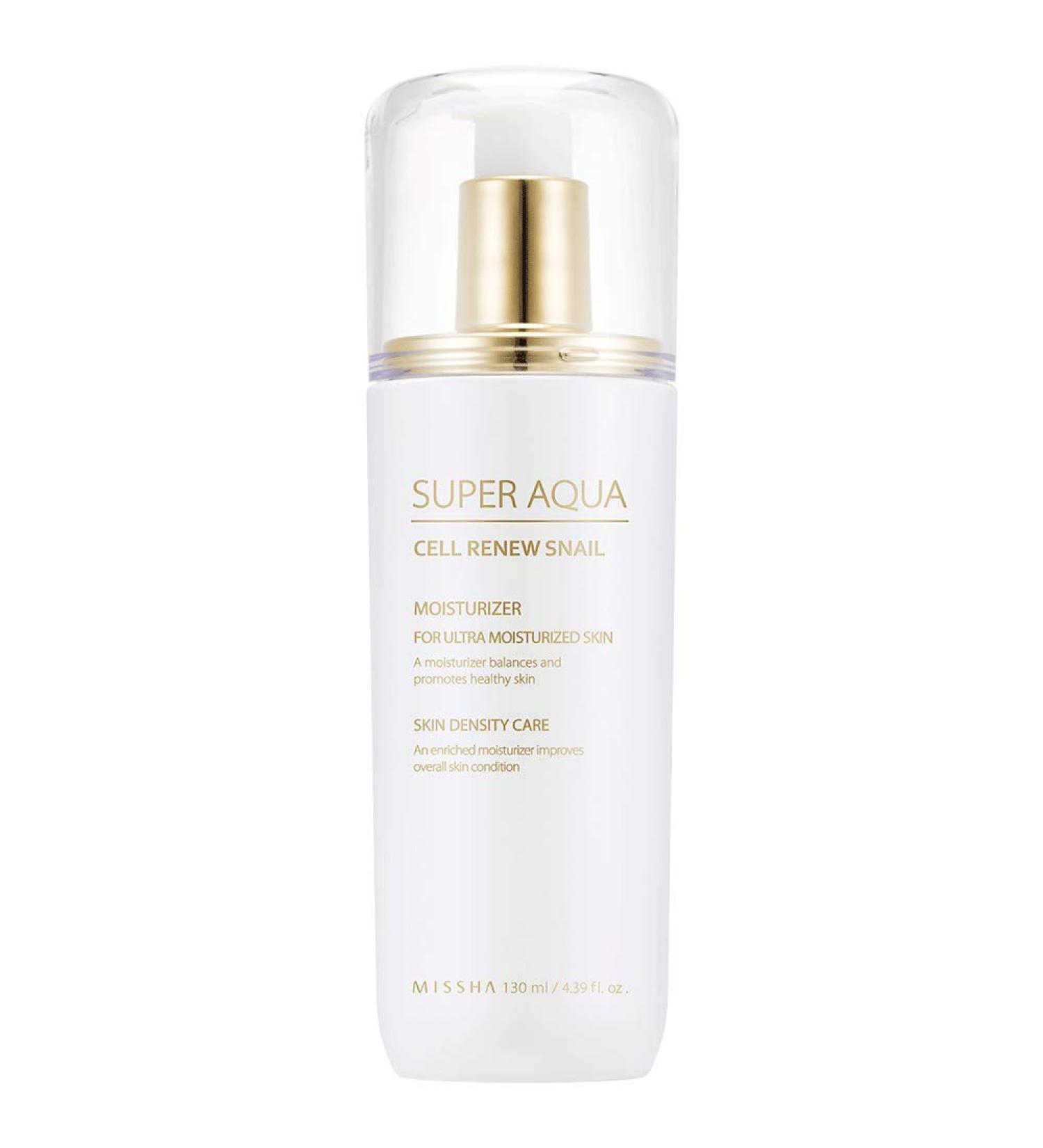 MISSHA Super Aqua Snail Essential Moisturizer 130ml - Skin Barrier Repair and Hydration with Snail Slime Extract - Buy Online on GoSupps.com