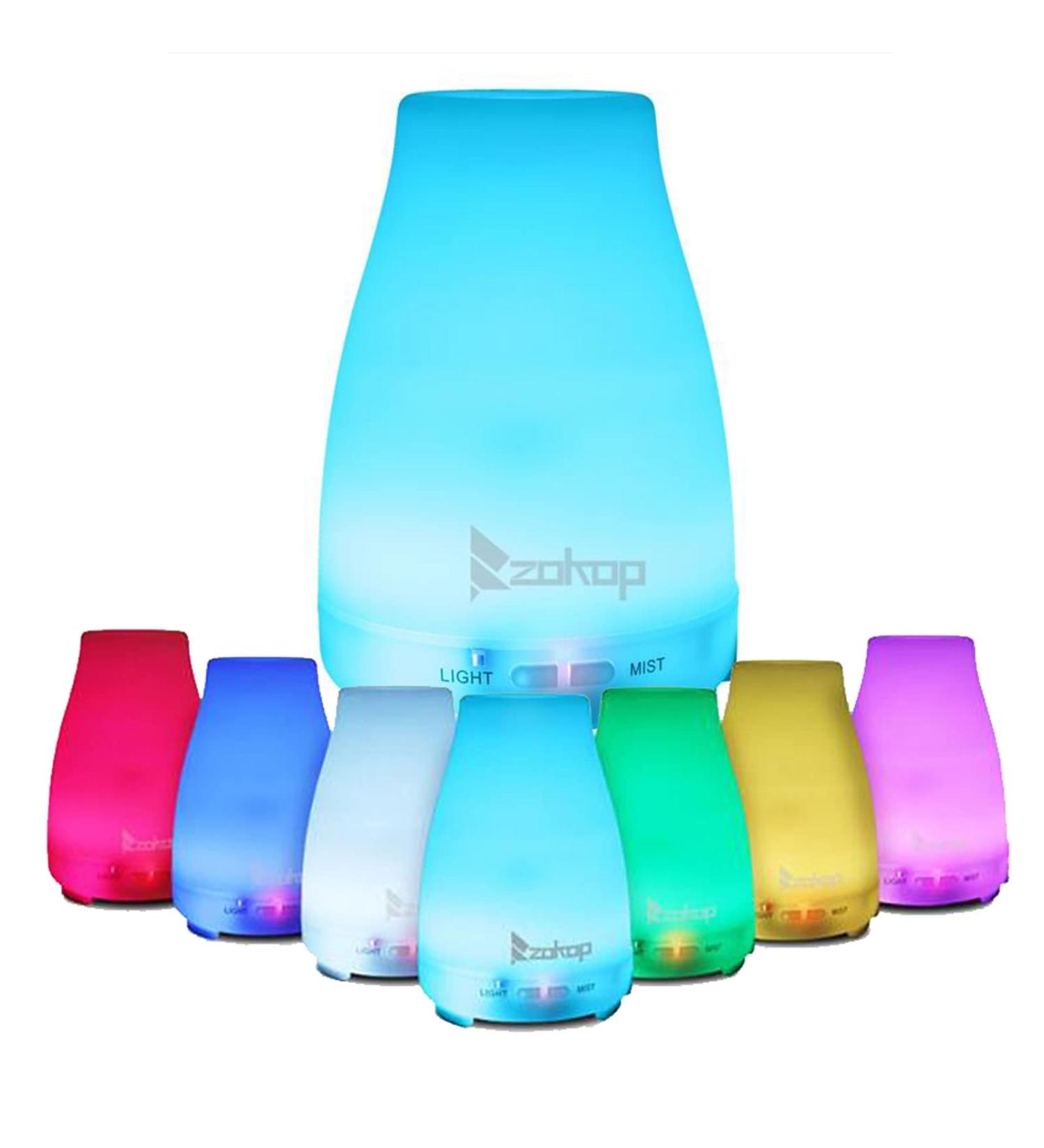 Essential Oil Diffuser & Cool Mist Humidifier - 200ml with Adjustable Modes & 7 Color Lights for Home Office & Baby - Buy Online on GoSupps.com