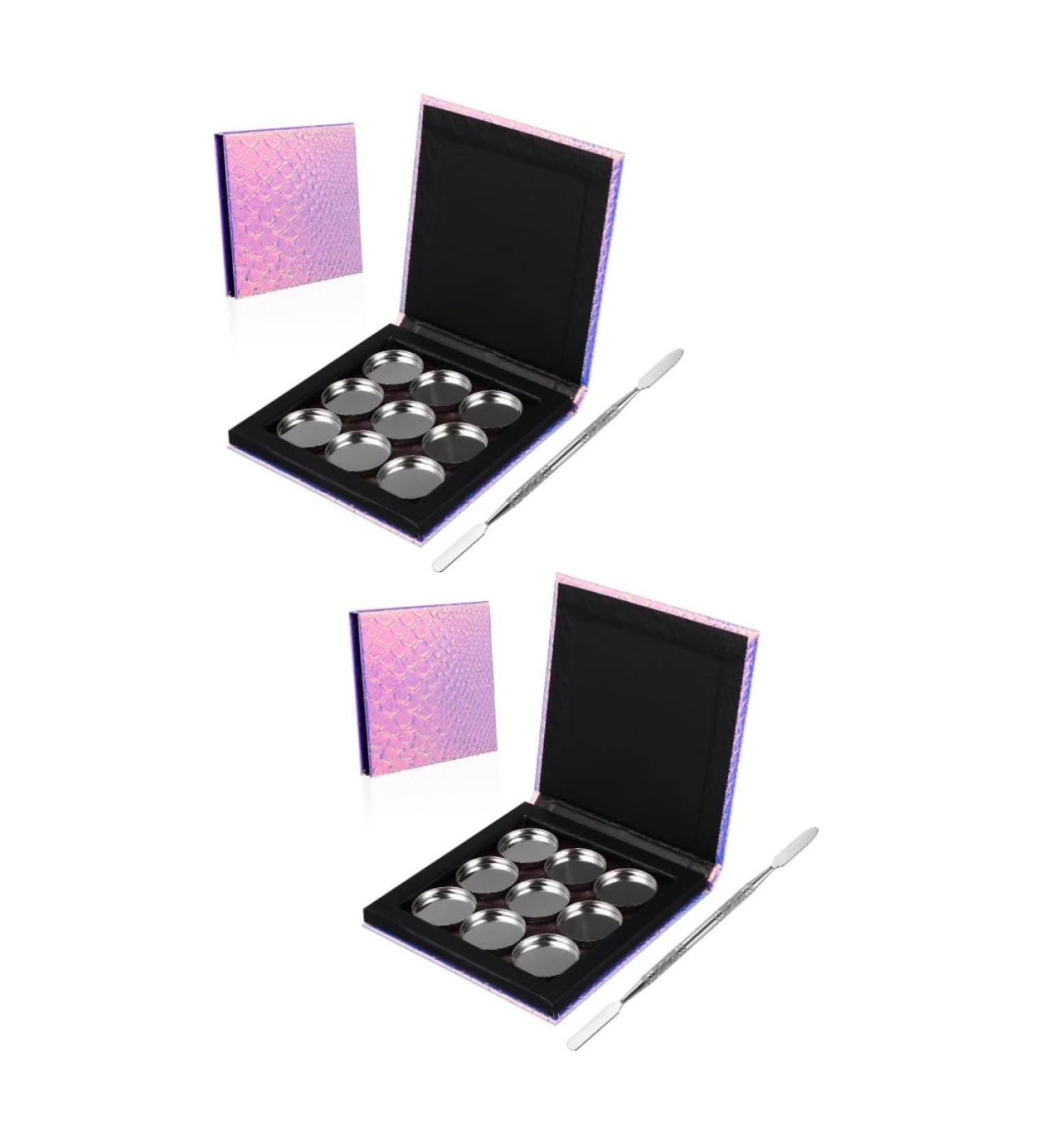 Minkissy 2 Sets Empty Makeup Tray - Metallic Eye Shadows & Magnetic Round Design - Ideal for Air Conditioning Use - Buy Online on GoSupps.com