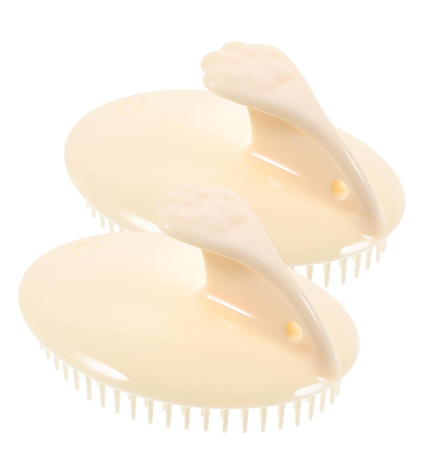Hoement Silicone Shampoo Comb & Scalp Brush - 2 Piece Set for Deep Cleansing & Massage | Ideal for Hair Care & Curling - Buy Online on GoSupps.com