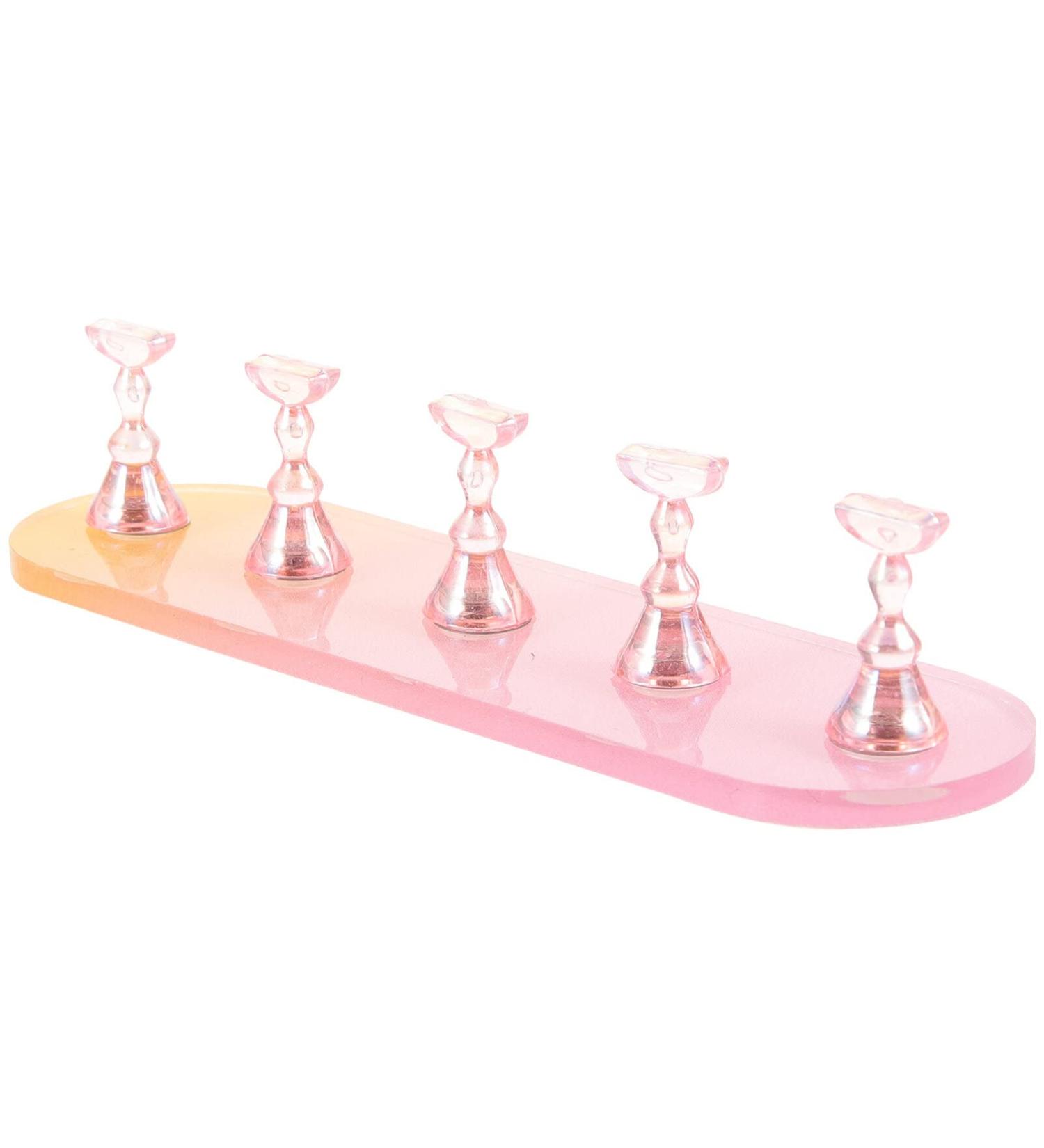 Milisten 1 Set Nail Practice Holder Nail Painting Stand Nail Holder for Painting Nails Diy Display Stands for False Nail Tip Creative Nail Racks Nail Art Organiser Fixture Magnetic Plastic Pink - Buy Online on GoSupps.com