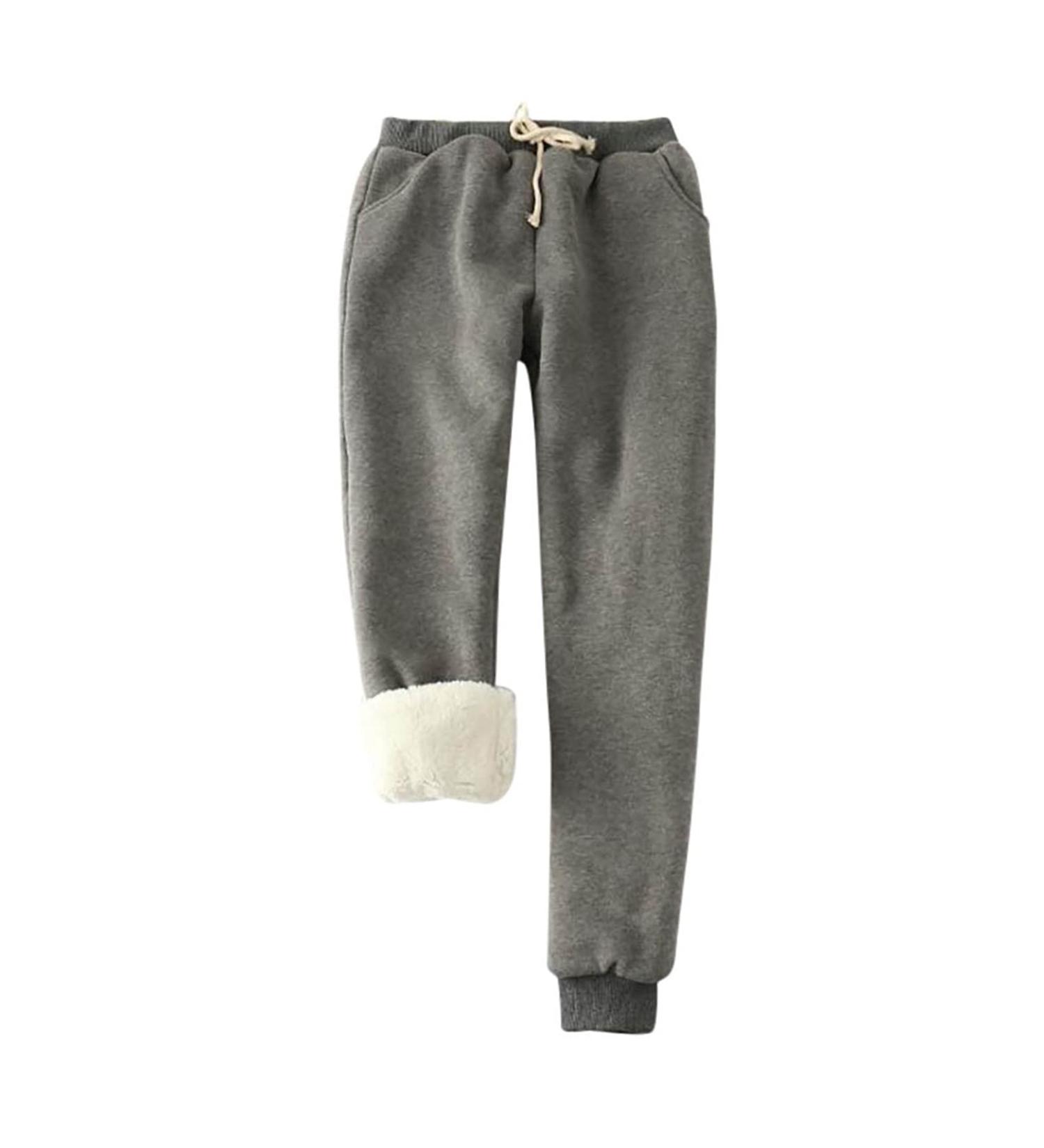 Ganfancp Women's Winter Warm Padded Fleece Sweatpants Dark Gray - Merry Christmas 5XL - Buy Online on GoSupps.com