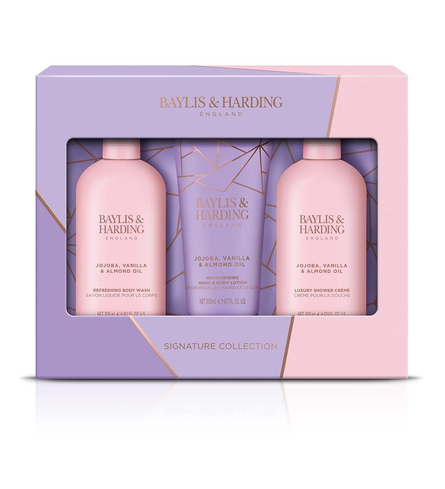 Baylis & Harding Jojoba Vanilla & Almond Oil Luxury Bathing Essentials Gift Set (Vegan Friendly) - Buy Online on GoSupps.com