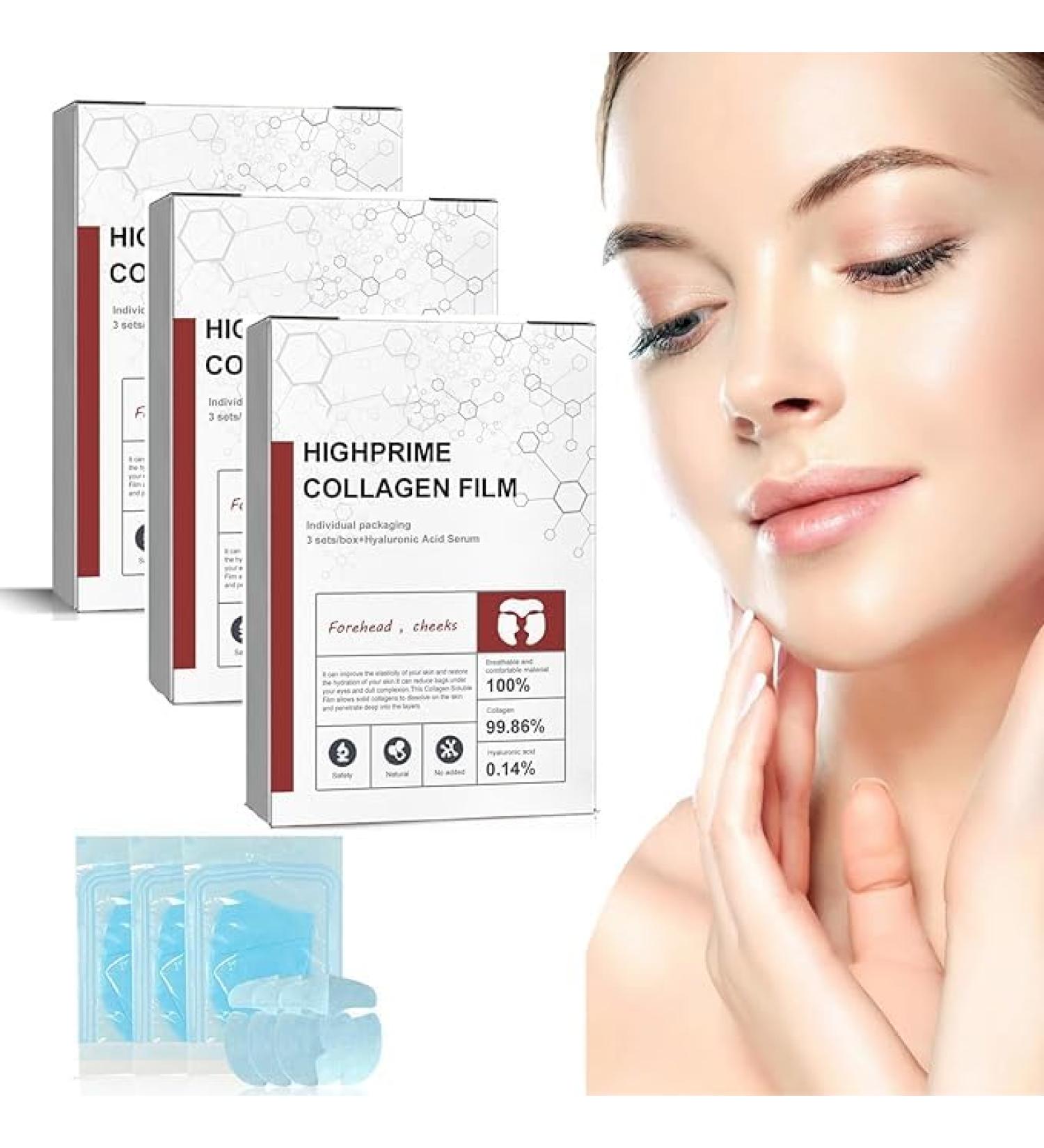 (100% 5 star) 3Box/9Set Pure Collagen Films Highprime Collagen Film for Face | Melting Collagen Film For Face | Korea Nano Collagen Soluble Film | Collagen Hydrating Face Mask - Reducing Fine Lines Wrinkles - Buy Online on GoSupps.com