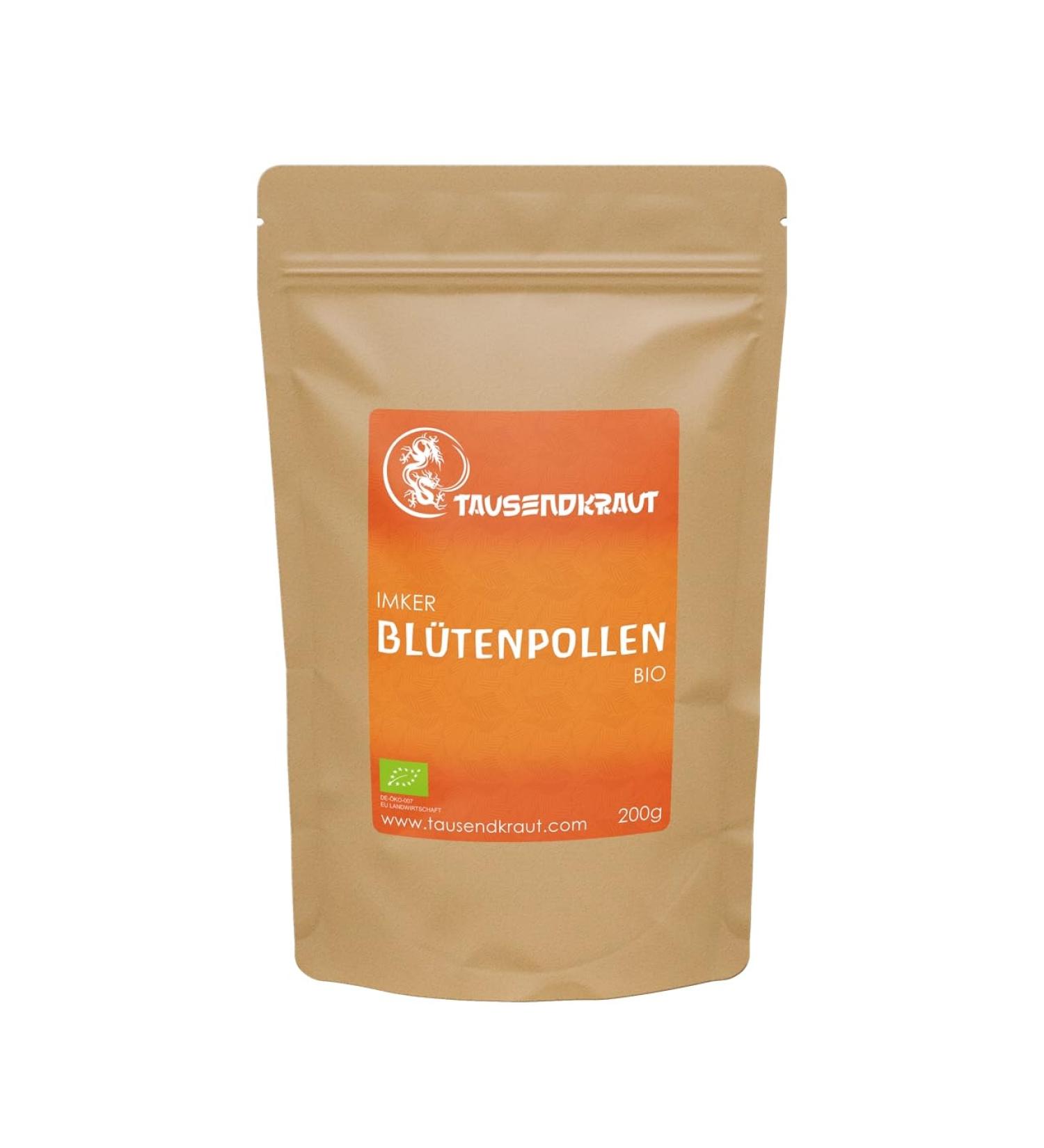  Tausendkraut Mille Herbes - Premium Flower Pollen - 200 g - Certified Organic Quality - Superfood - Natural and Sustainable - Certified Bee Quality - German Brand - Buy Online on GoSupps.com