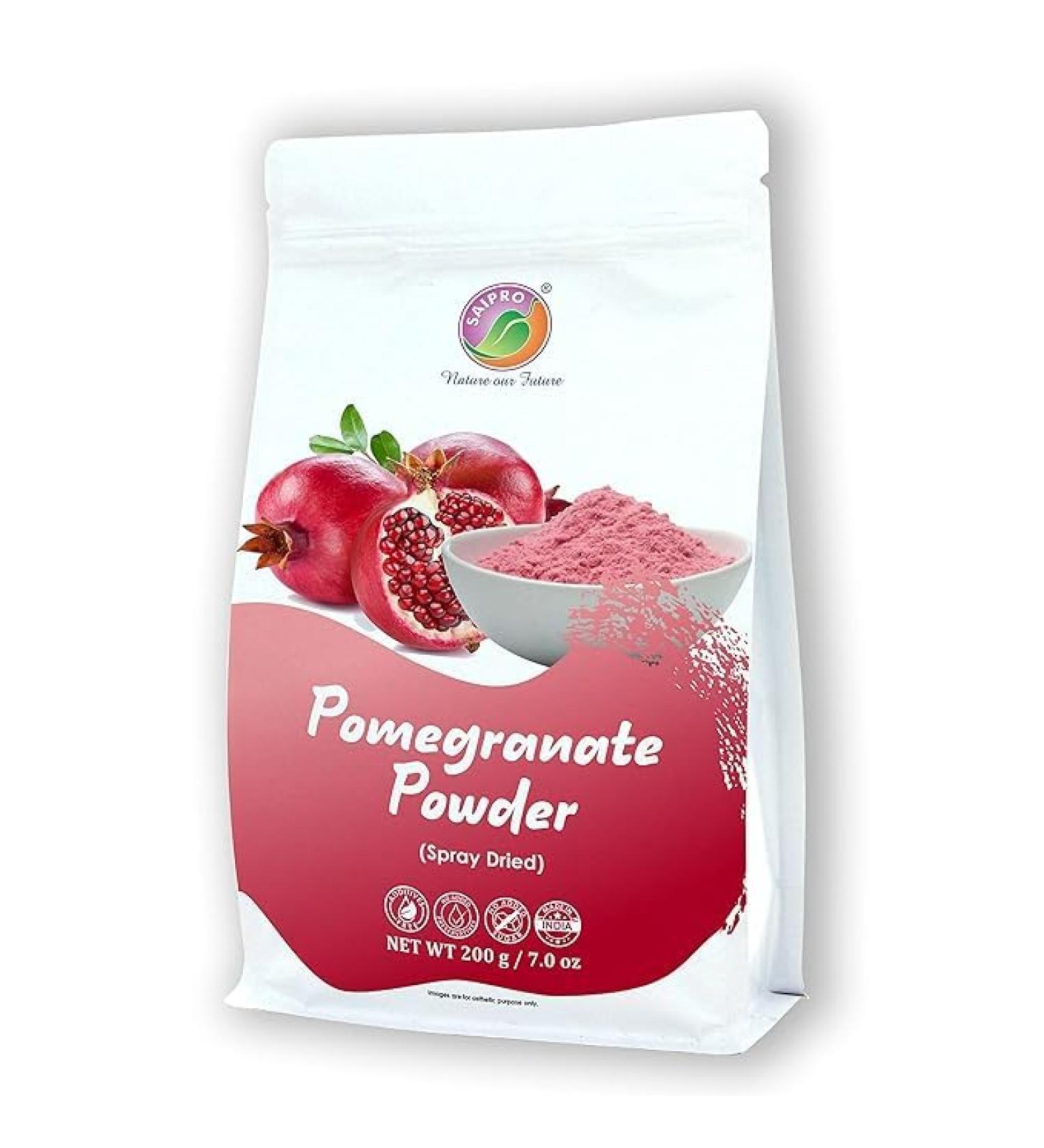 Austico Nature Our Future Pomegranate Fruit Powder 200 Gm Pomegranate Powder for Food| Juice| Smoothie| Skin Care No Artificial Color No Preservatives - Buy Online on GoSupps.com