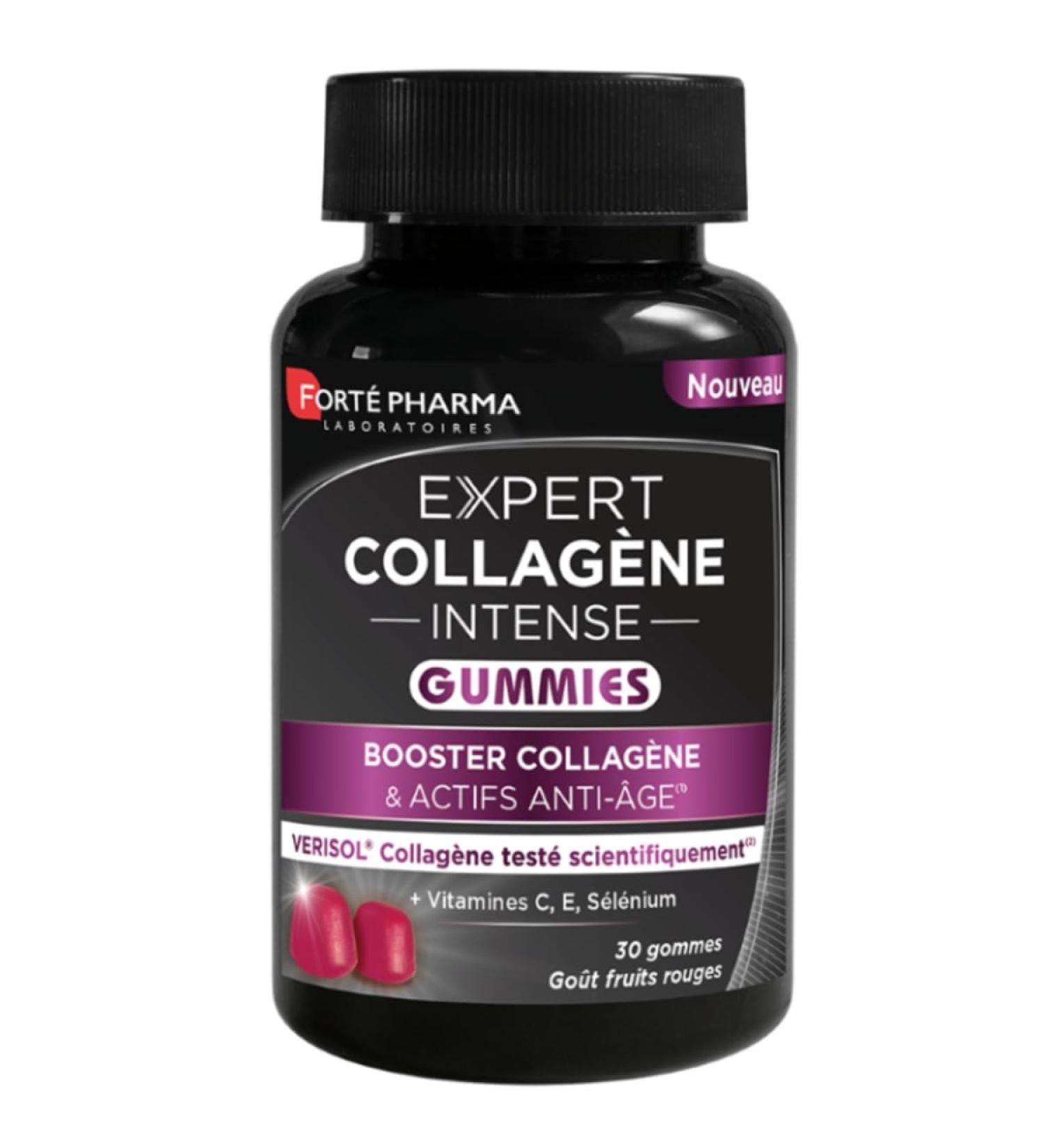 Fort Pharma - Expert Collagen Intense Gummies | Anti-Aging Dietary Supplement against Signs of Aging | Collagen Vitamins C E Selenium | Skin Firmness | 30 gummies 2-4/day - Buy Online on GoSupps.com
