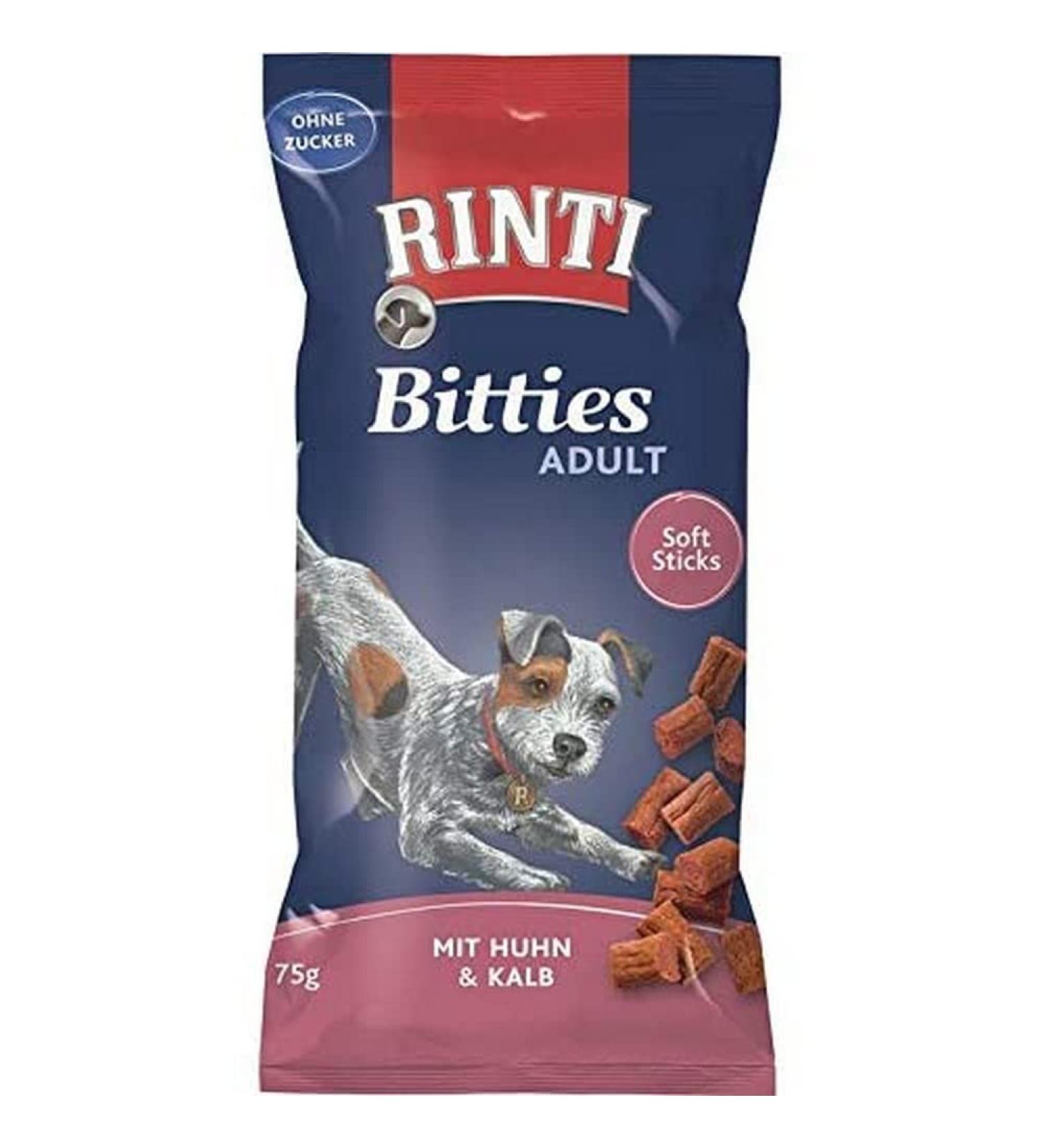 RINTI Bitties Chicken and Veal for Adults 16 x 75 g