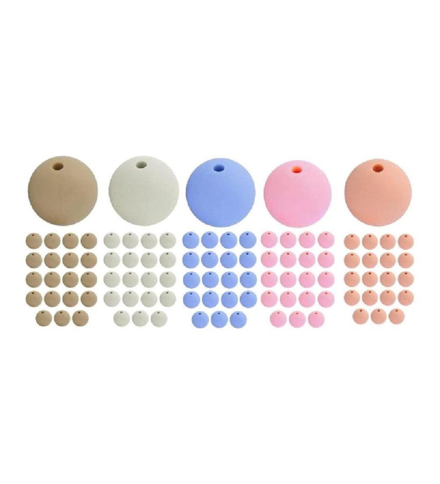 100 Pcs 9mm Round Silicone Beads Set for DIY Necklace Bracelet, Teething & Chewing Beads for Handicraft Jewelry - Buy Online on GoSupps.com
