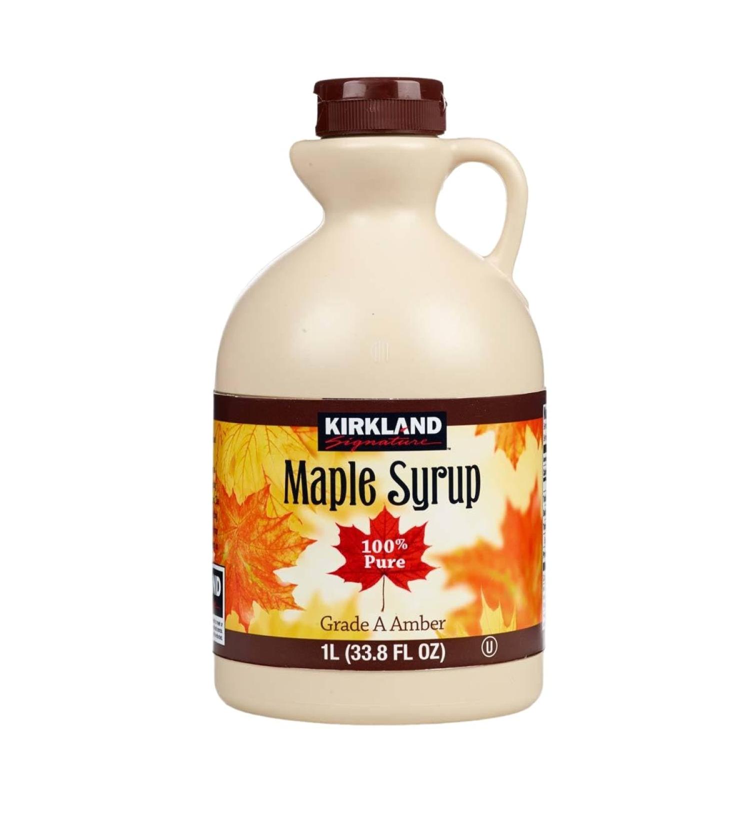 KIRKLAND Kirkland Maple Syrup 100% Pure & Natural Grade A Strong Taste 1 Litre (Box of 1)