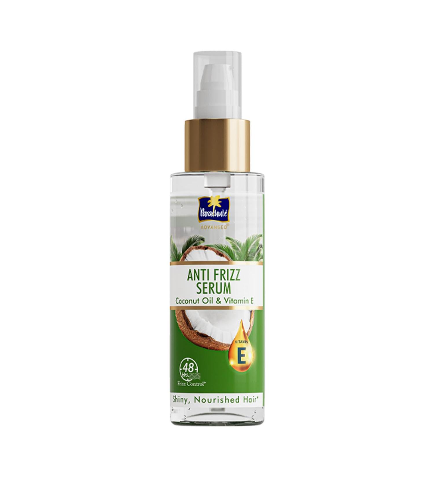 Parachute Advansed Anti-Frizz Hair Serum for Women | Coconut Milk & Vitamin E | 48 Hour Frizz Control | Nourishing & Repairing | 6.7 Fl. Oz | International Shipping Available - Buy Online on GoSupps.com