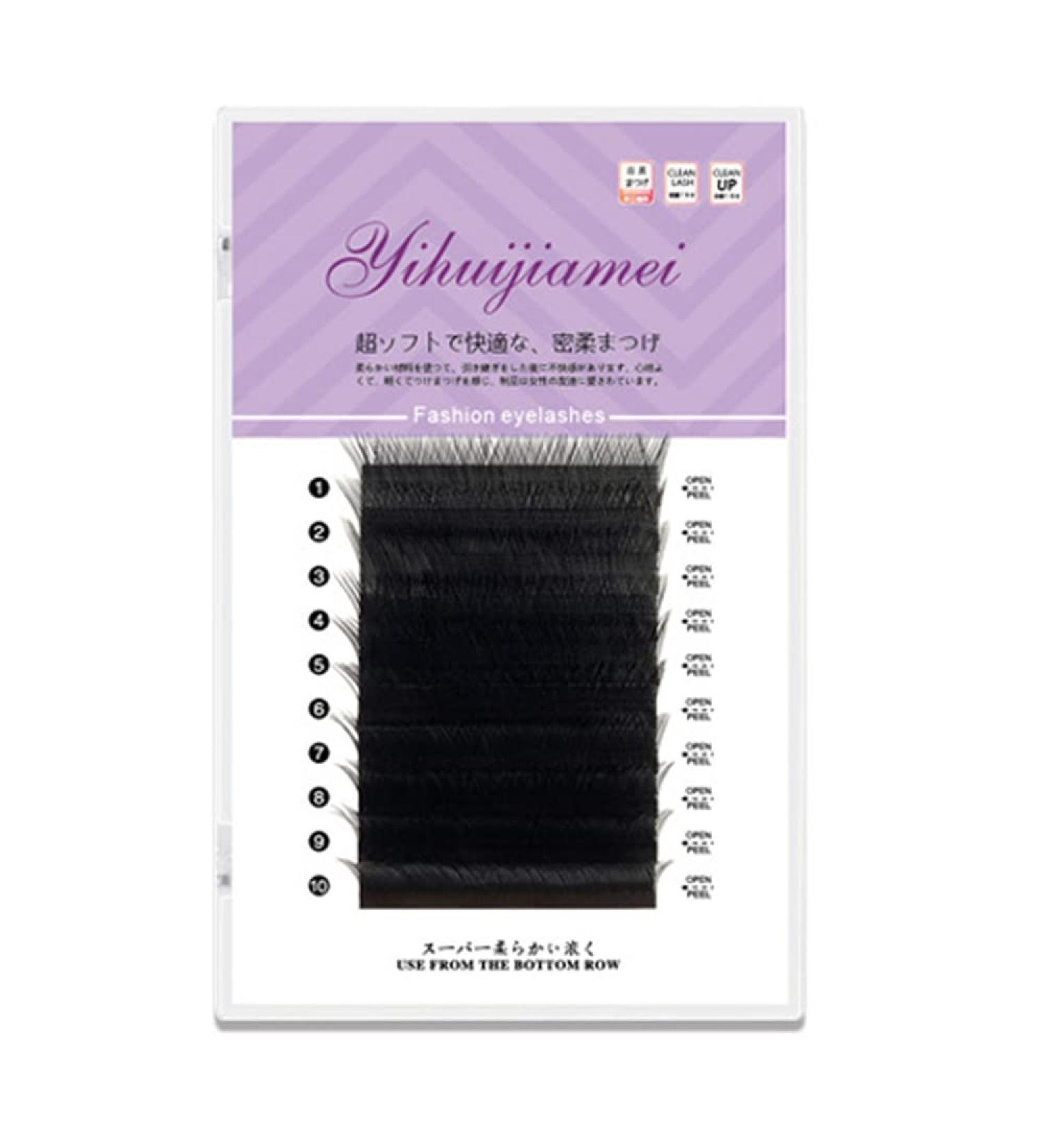 0.05 YY Shape Black Eyelash Extensions | Premade 2D Mink Lashes (12mm) | Soft Thick & Natural Volume Makeup - Buy Online on GoSupps.com