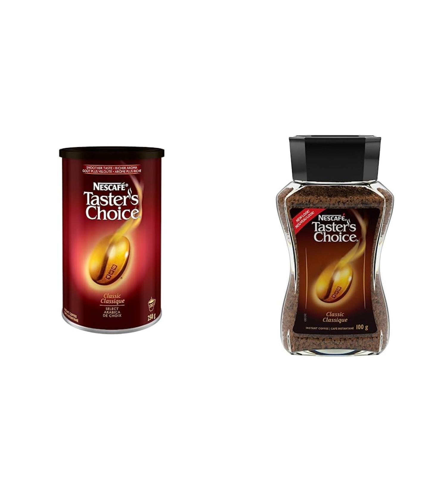 NESCAF Taster's Choice Classic Instant Coffee 100% Arabica Coffee - 250g Tin & Taster's Choice Classic Instant Coffee 100g