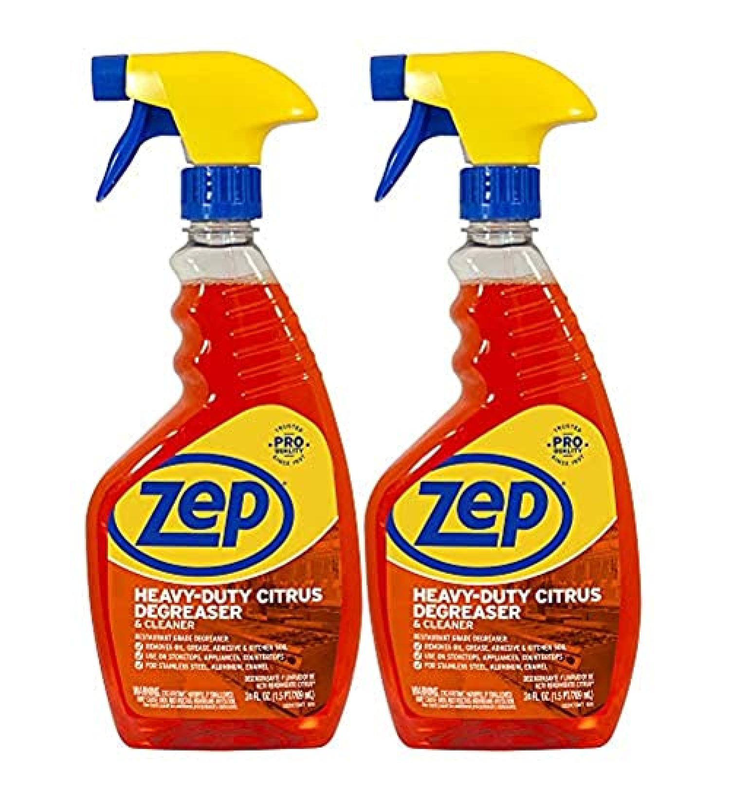Zep Heavy-Duty Citrus Degreaser & Cleaner - 24 Oz (Pack of 2) | Restaurant-Grade Oil & Grease Remover for Stovetops & Appliances - International Shipping Available - Buy Online on GoSupps.com