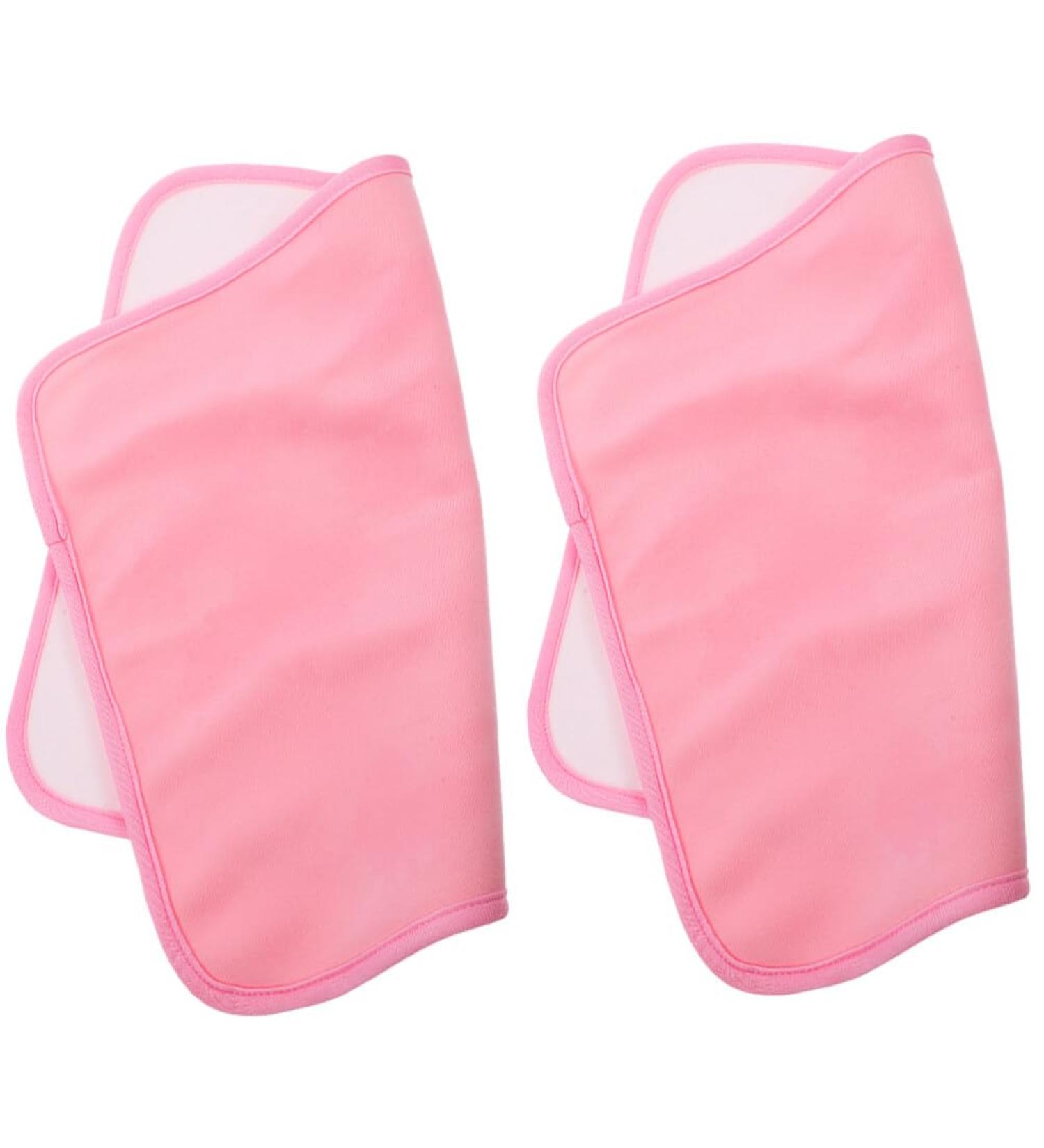FRCOLOR 2pcs Reusable Castor Oil Compress Cloths - Soothing Absorbent Flannel for Abdomen & Joints - Relaxing Relief (Pink - Buy Online on GoSupps.com