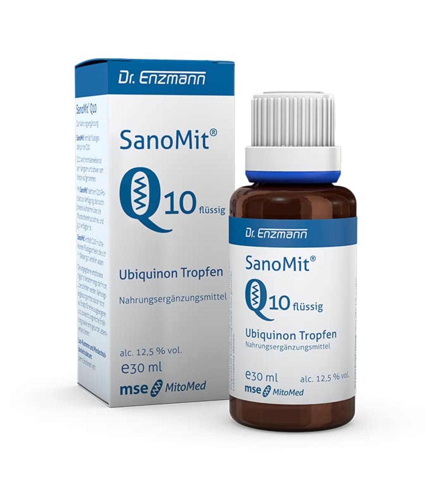 Buy SanoMit Ubiquinone Liquid (30ml) - Purely Vegan High Dose Kaneka Coenzyme Q10 Liposomal by Dr. Enzmann - International Shipping Available - Buy Online on GoSupps.com