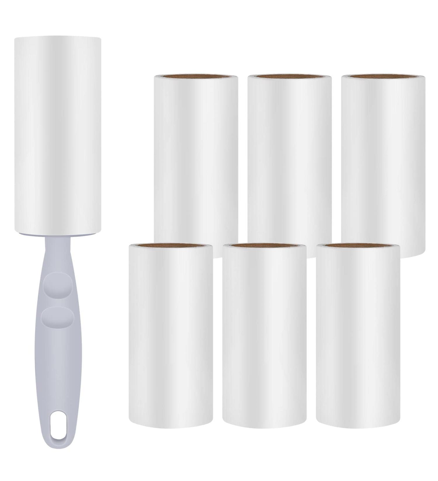 Lint Roller for Pet Hair Removal - 1 Roller & 6 Sticky Replacement Heads 420 Sheets Perfect for Clothes & Carpets - Buy Online on GoSupps.com