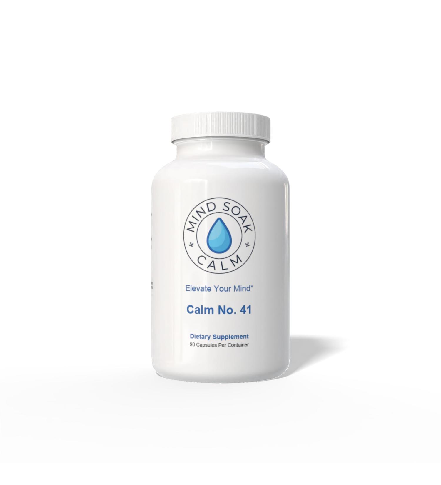 Mind Soak No. 41 Calm Stress Relief and Relaxation Supplement Vegan Non-GMO 90 Capsules Made in Canada - Buy Online on GoSupps.com