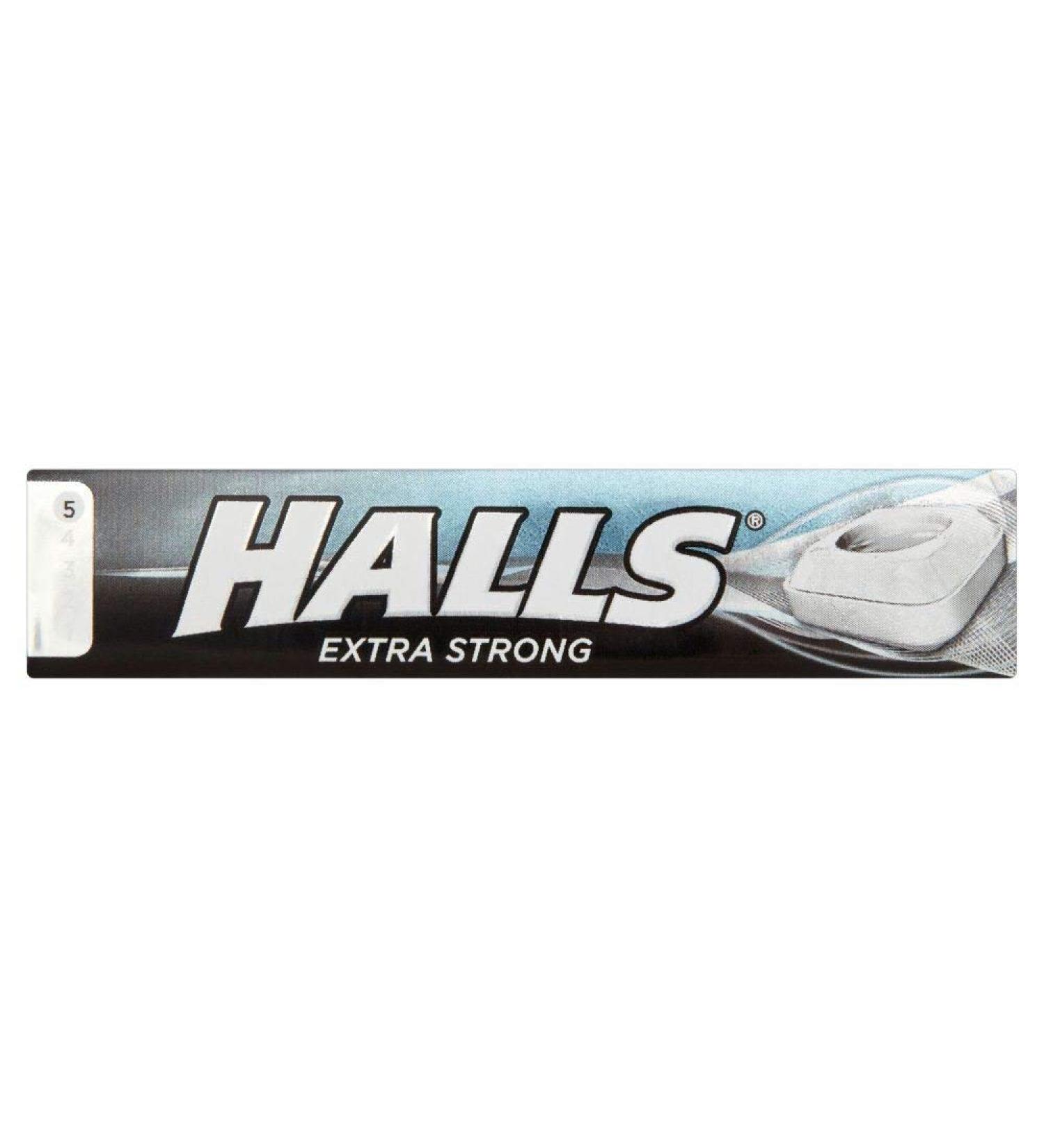 Halls - Bonbons la menthe extra-forte - lot de 12 paquets de 35 g