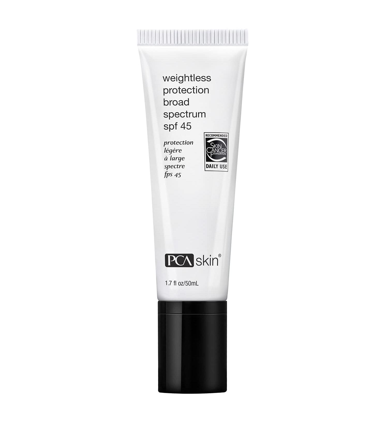 PCA SKIN Weightless Protection SPF 45- Oil-Free Hydrating Face Sunscreen with 8.4% Zinc Oxide - For Acne-Prone/All Skin Types - 1.7 fl oz - Buy Online on GoSupps.com