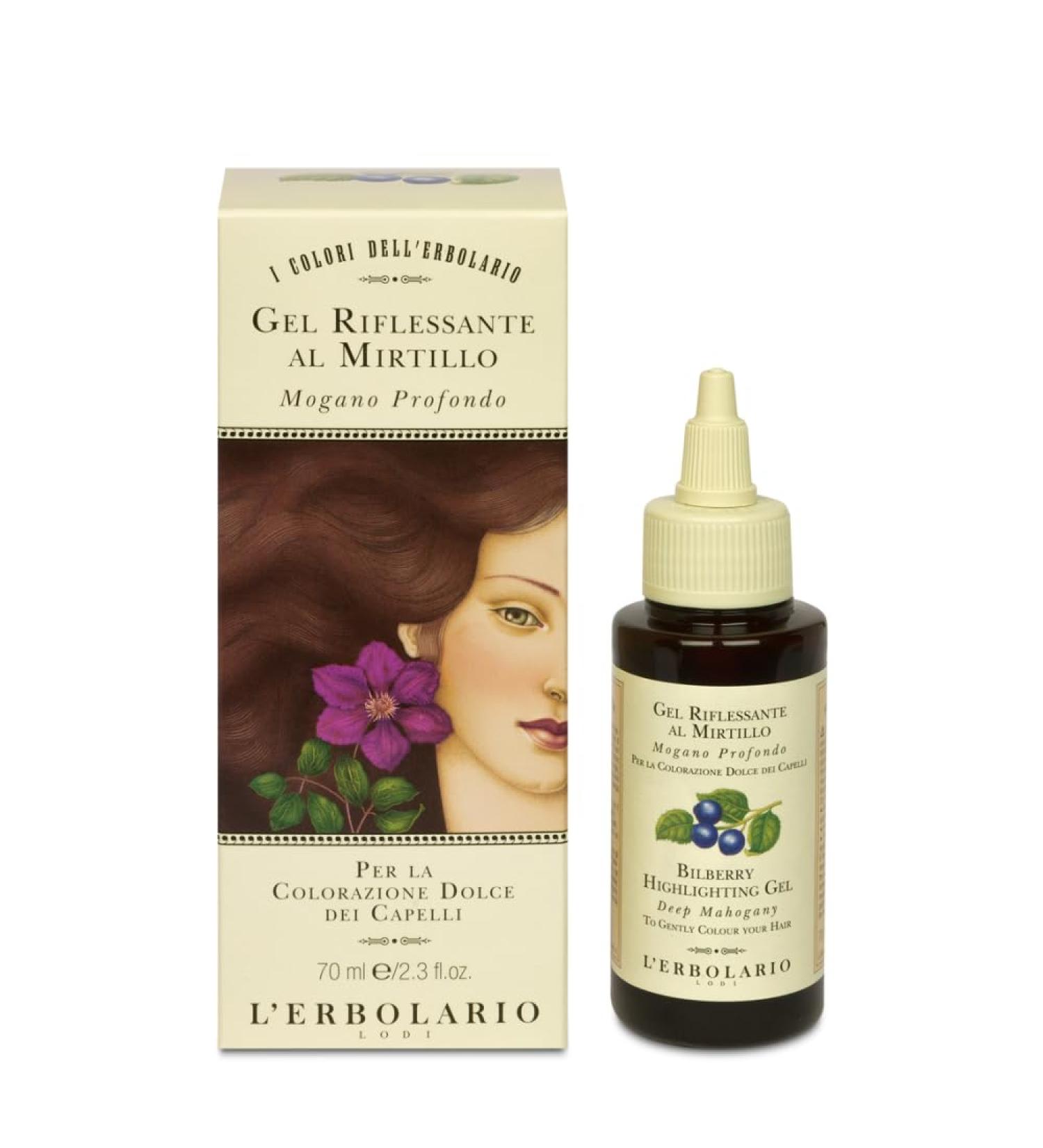 L'Erbolario Hair Colour Gel with Blueberry - Deep Mahogany Red 70 ml