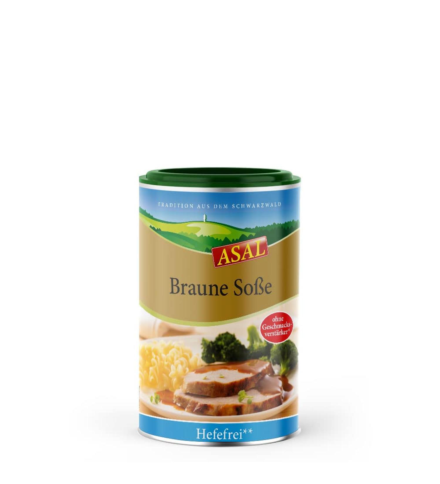 Asal brown sauce without yeast 250 g for 2.5 liters - a gravy in the best quality without flavor enhancers and yeast extract ideal for allergy sufferers versatile 250 g (1 Pack)