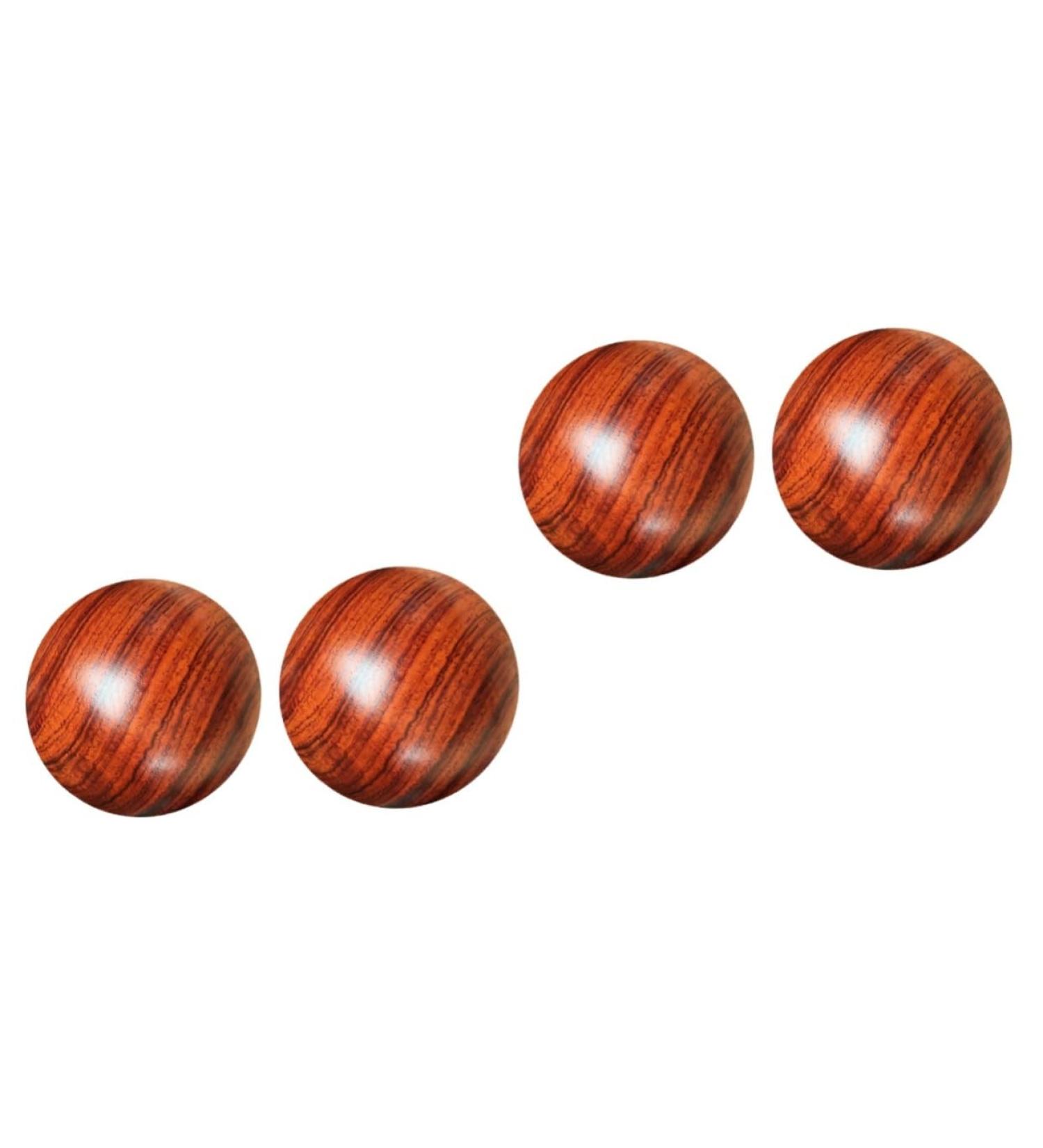 Frcolor Handmade Solid Wood Massage Ball Set - 4 Piece Yoga Roller Balls for Hand & Body Massage - Perfect for Relaxation & Training - Buy Online on GoSupps.com