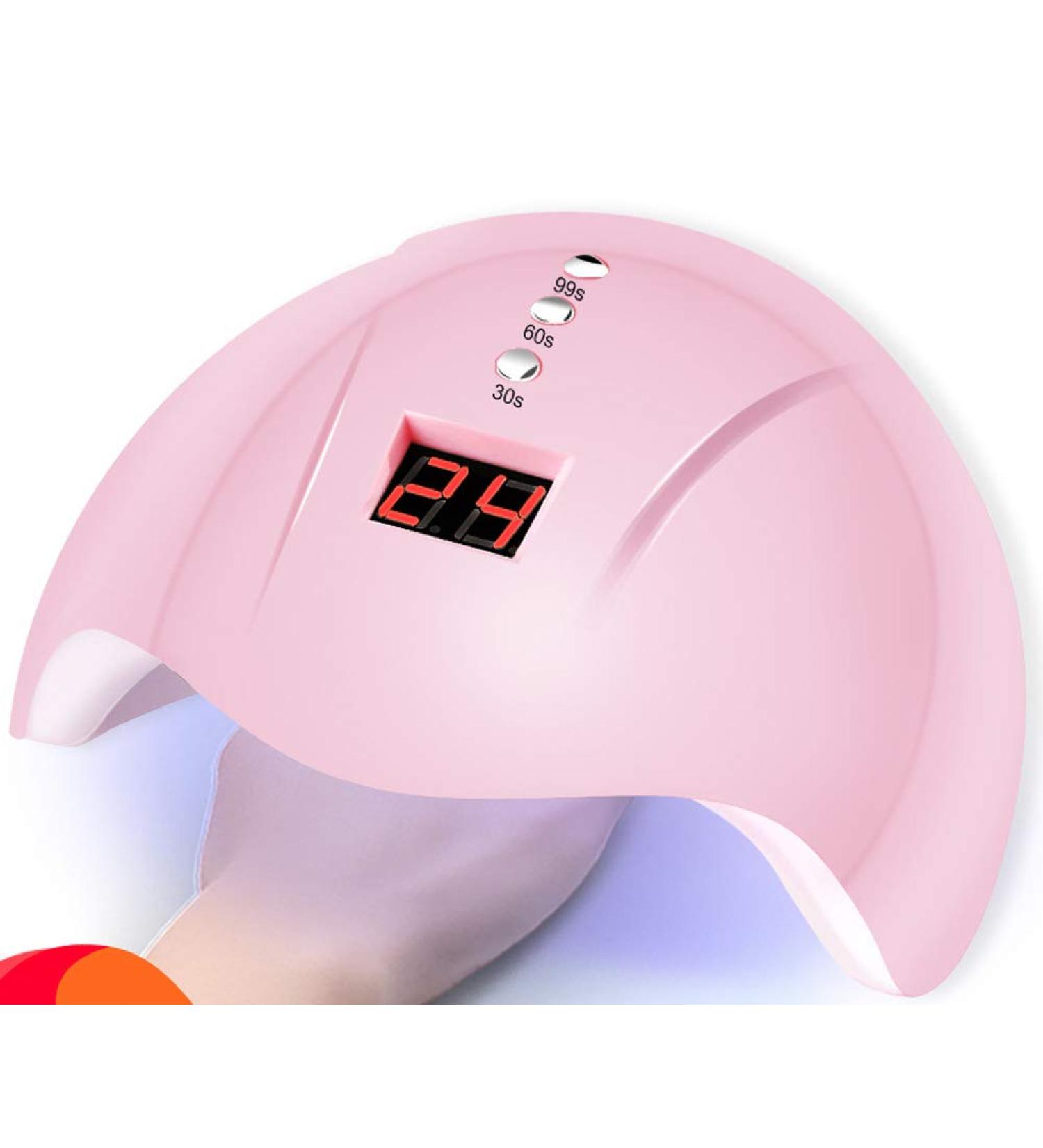 SoulQ UV LED Nail Curing Lamp 36W Nail Dryers for Gel and Regular Polish Smart Sensing Professional Gel Nail Light with LCD Display 3 Timer Setting for Salon and Home Use-USB Port (Pink) - Buy Online on GoSupps.com