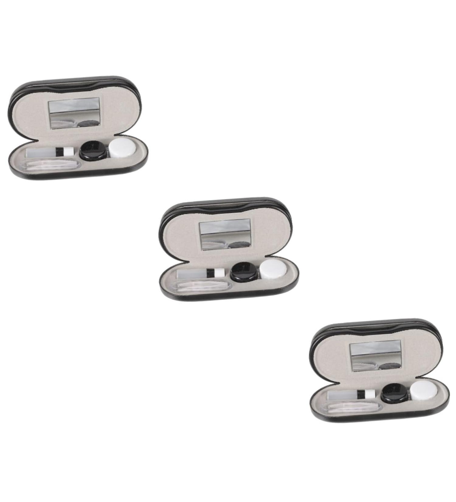 Shop Healvian 3-Set Glasses Case & Contact Kit - Travel Sunglasses Organizer | Multifunctional PU Holder - Buy Online on GoSupps.com