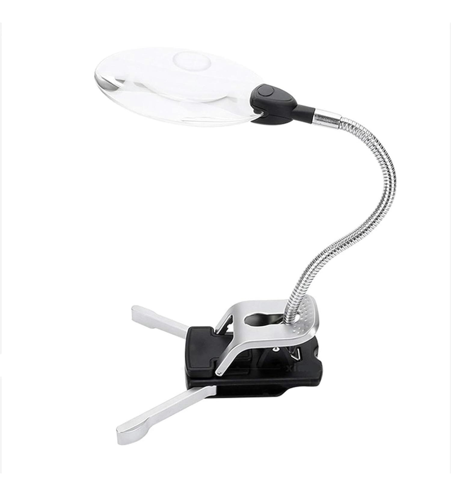 Portable 5X-10X Magnifying Lamp Clip-on Lamp with Flexible Neck for Reading Engraving Crafts Full of Stars - Buy Online on GoSupps.com