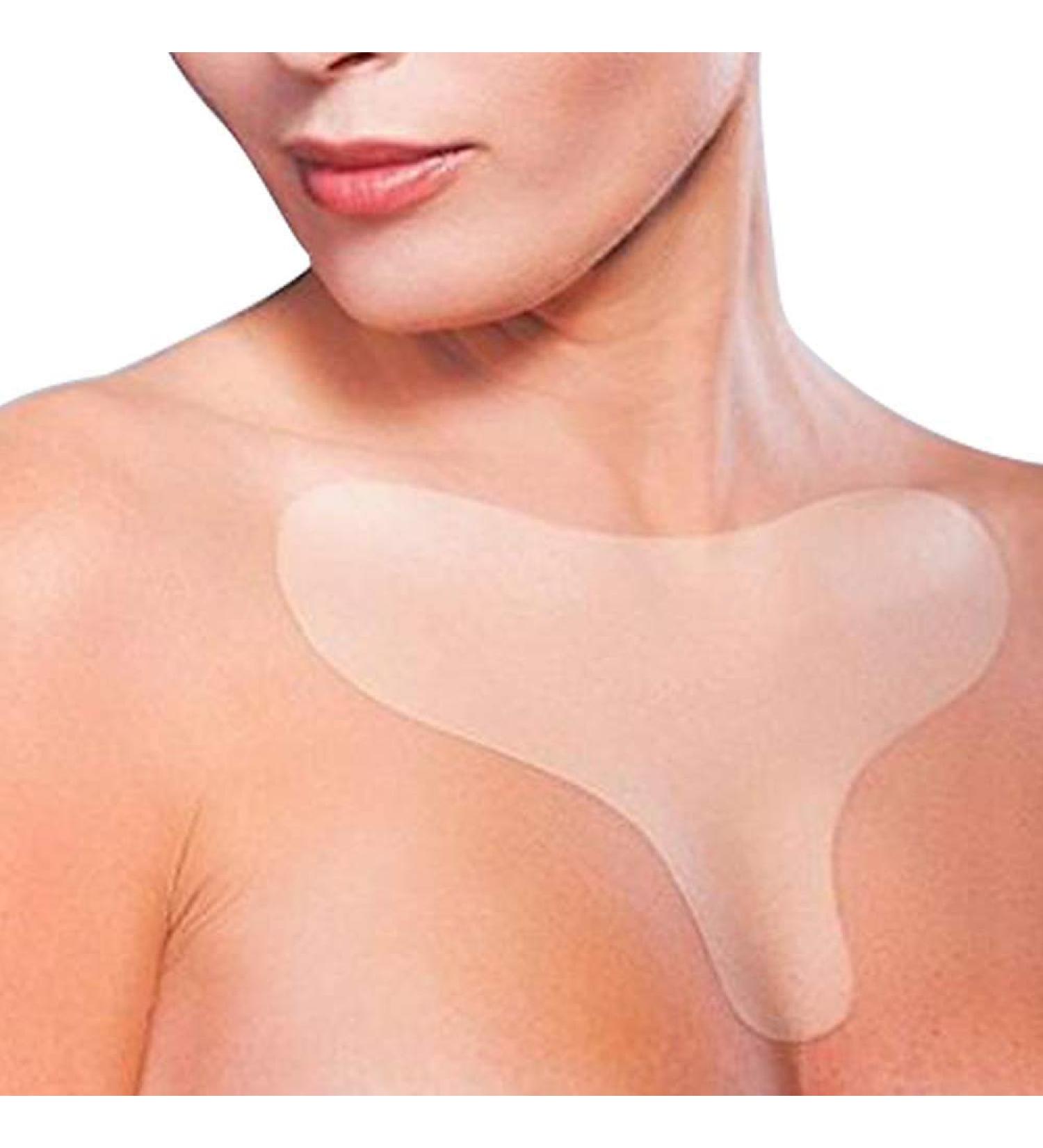 Anti-Wrinkle Reusable Chest Pad Silicone D collet Pad For Eliminating Chest Wrinkles + Moisturizing Care (T-shape) - Buy Online on GoSupps.com