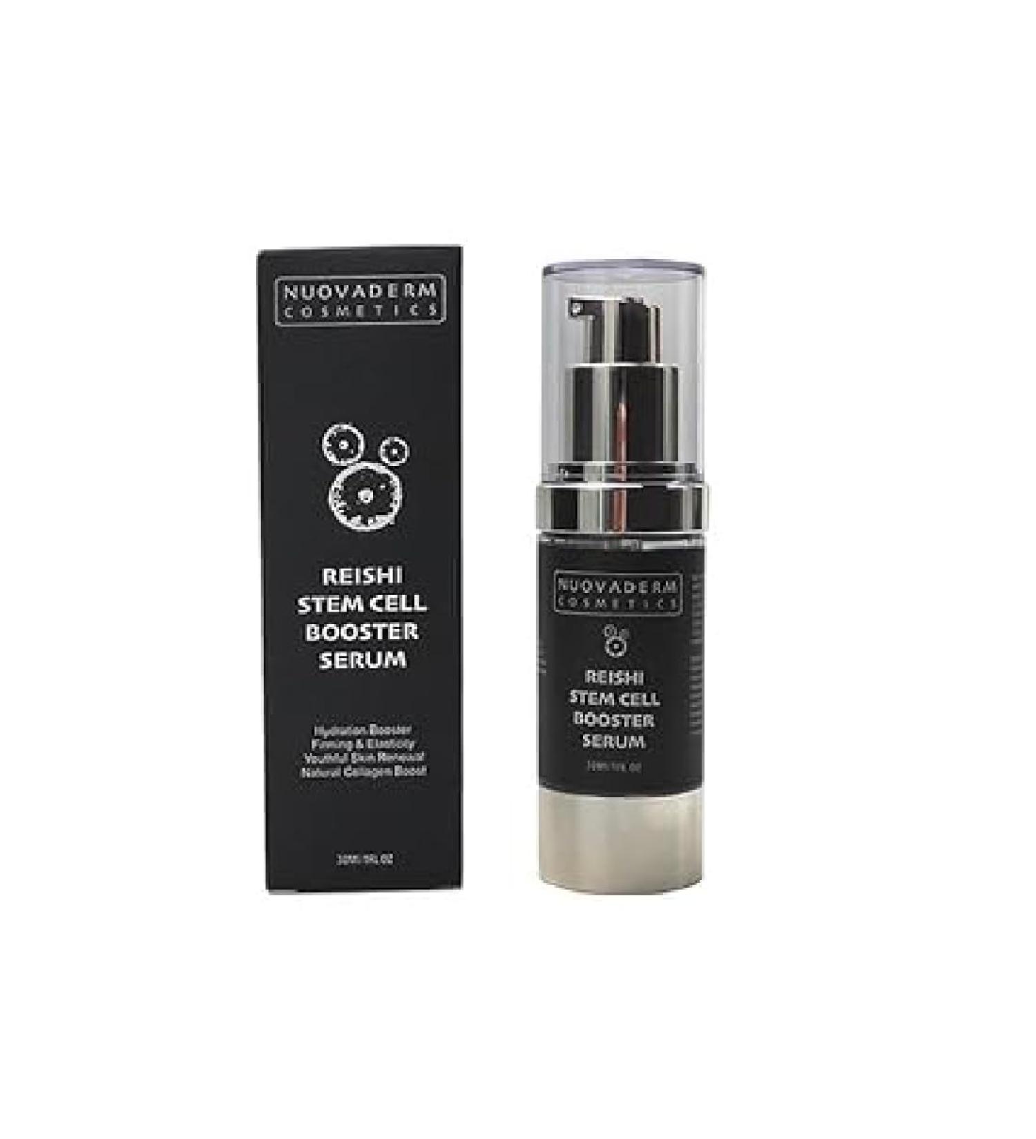 NUOVADERM Reishi Stem Cell Booster Face Serum for Women and Men - Advanced Anti Aging Serum with Tumeric Aloe Collagen & Fruit Extracts for Skin Hydration Firming Reduce Wrinkles & Discoloration - Buy Online on GoSupps.com