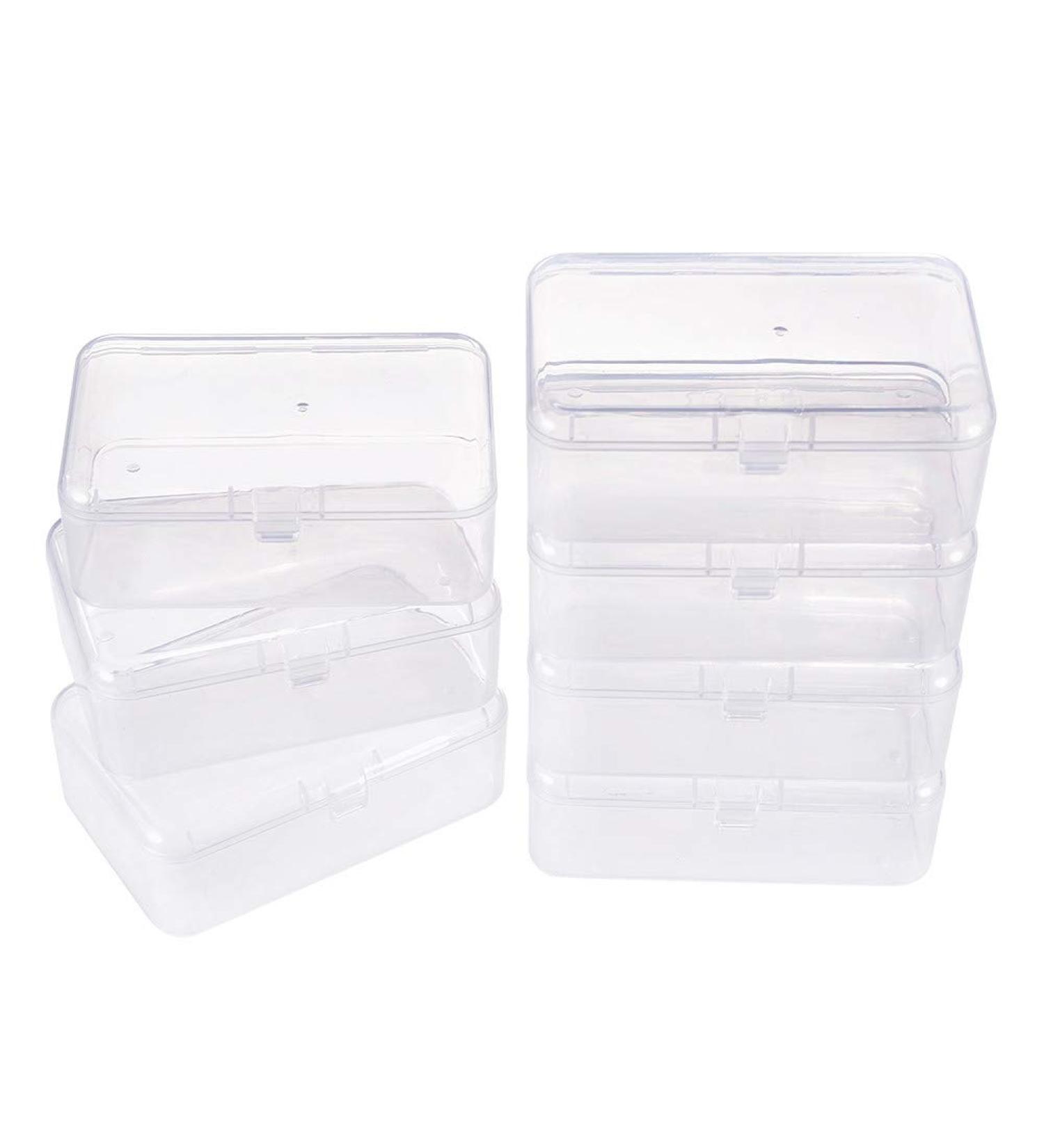 12 Pack BENECREAT Clear Plastic Bead Storage Box for Small Items - 3.5x2.4x1.2 Inches Rectangle with Lid - Buy Online on GoSupps.com
