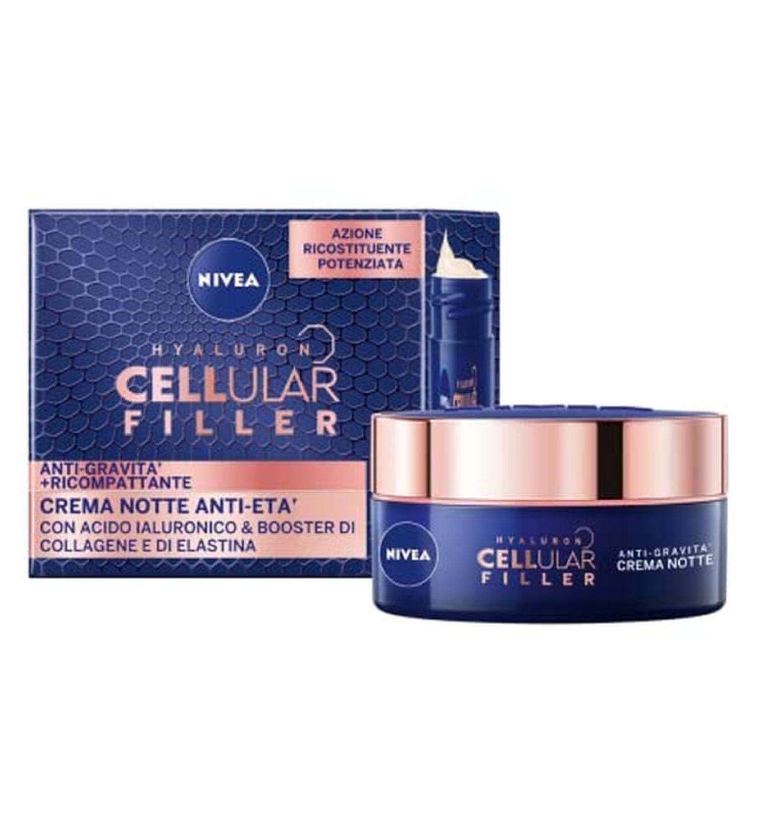 NIVEA CELLULAR EXPERT LIFT Multidimensional Anti-Aging Night Cream 50 ml Night Face Cream with Pure Bakuchiol and 2 Types of Hyaluronic Acid Anti-Wrinkle Night Cream - Buy Online on GoSupps.com