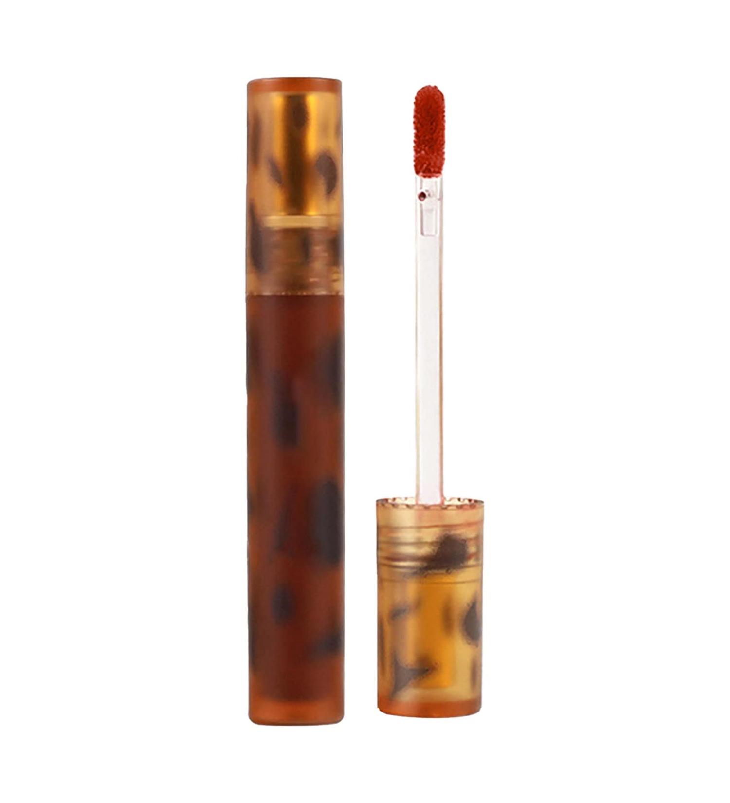 WGUST Lip Gloss Clear Base Lips Makeup Vendor Long Lasting Moisturizing Velvet Lip Gloss Amber Liquid Red Lipstick 3ml Lipstick Sealer One Size E