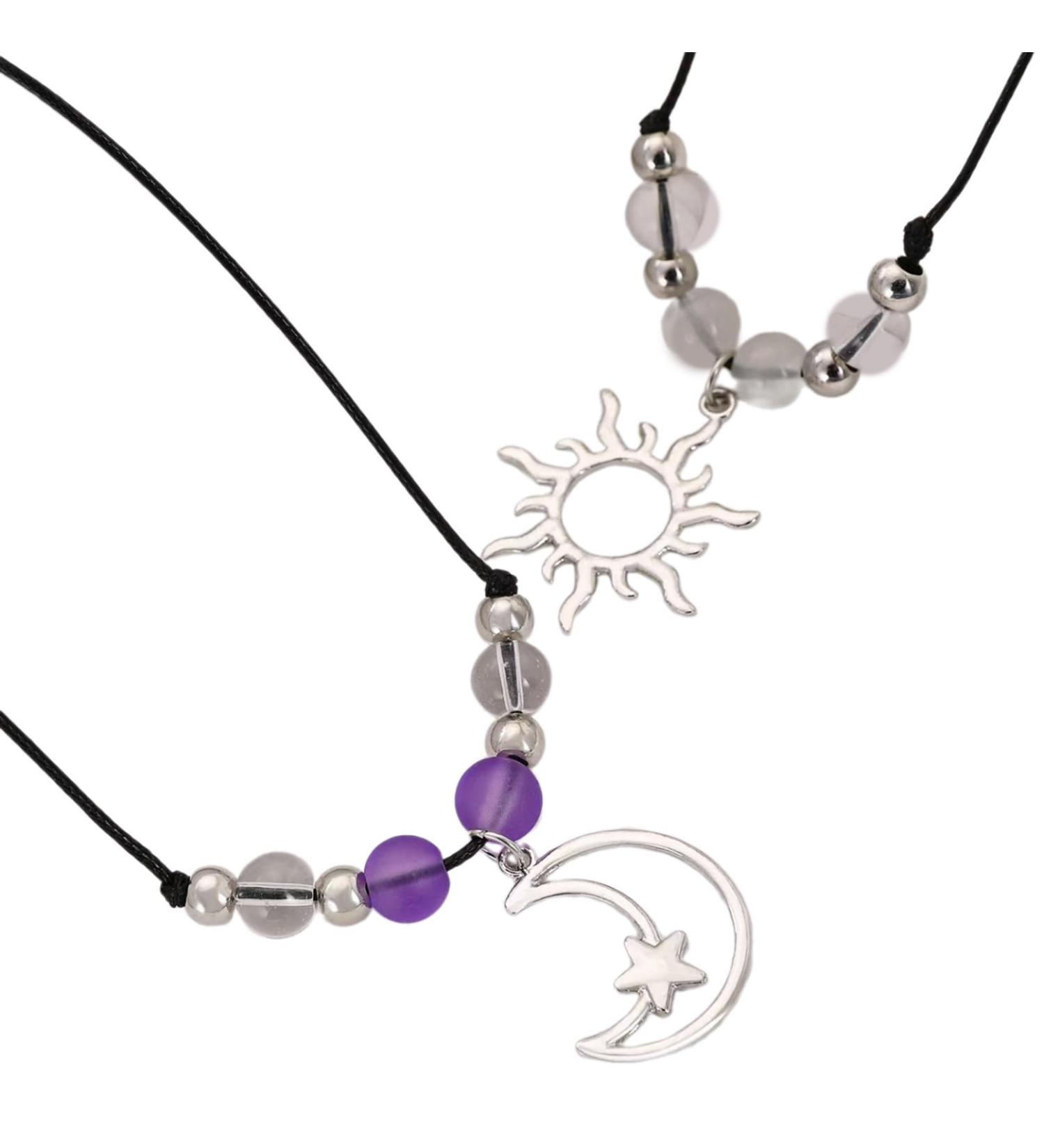 Oralgo Handmade Sun & Moon Necklace for Couples - Fashionable Everyday Neckwear & Matching Gift Set - Buy Online on GoSupps.com