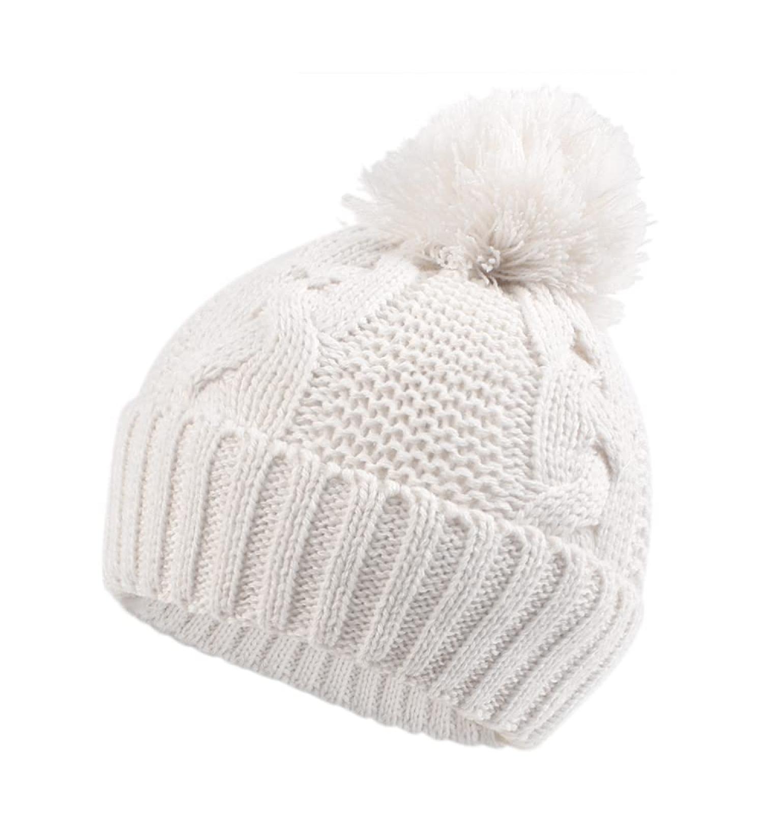 XIAOHAWANG Winter Knit Hat for Baby Boys and Girls, Pompom Cap - White (0-3 Years) - Buy Online on GoSupps.com