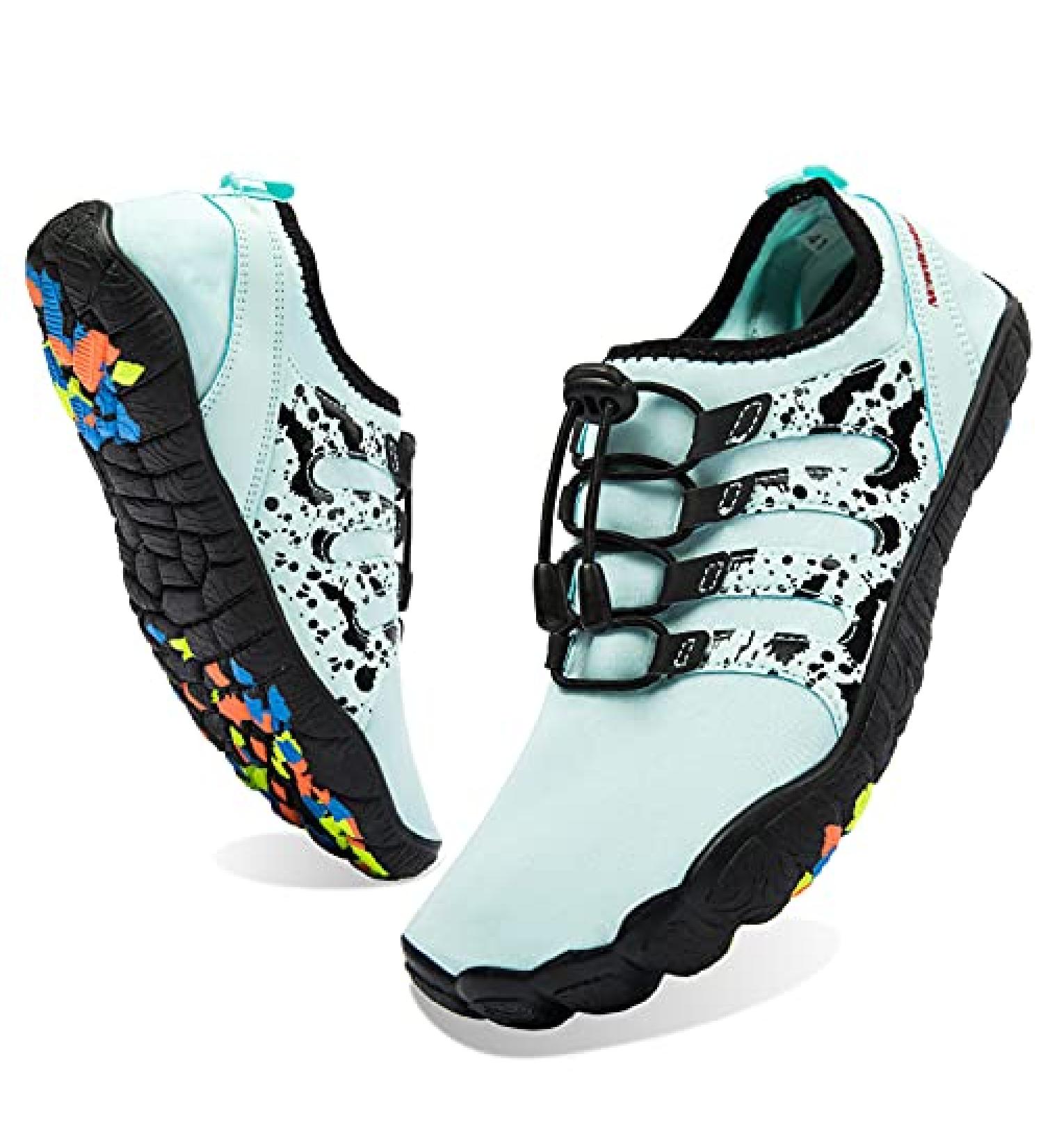 Josaywin Men's Water Shoes - Quick Dry Wide Toe Aqua Shoes for Swim Beach Pool Surf - Size 10.5 B Green - Buy Online on GoSupps.com