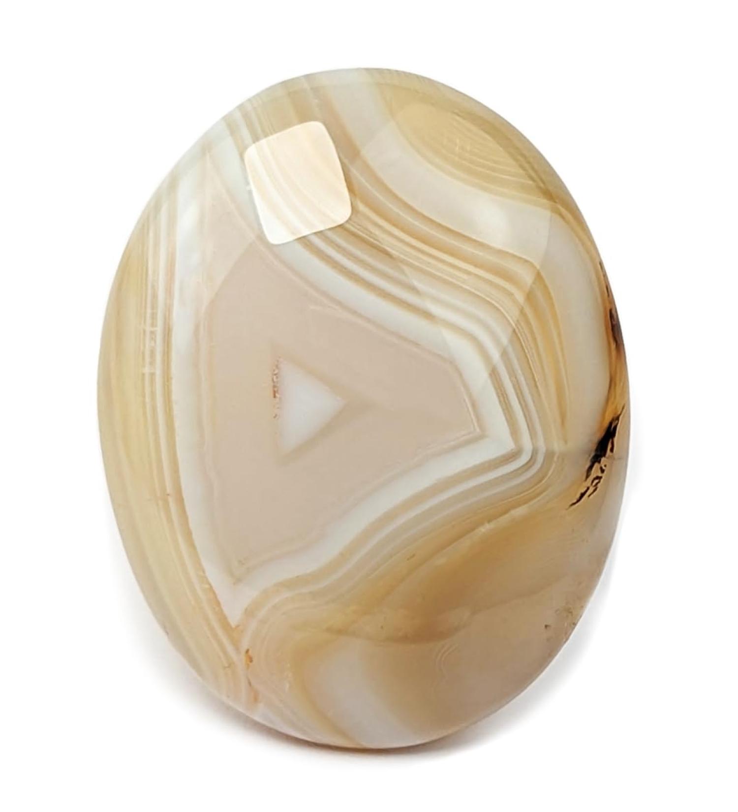 Buy Eusice-Landed Ach Natural Healing Stone | Handmade Banded Agate for Stress Relief & Meditation | 60g-80g Ethical Wellness Gem - Buy Online on GoSupps.com