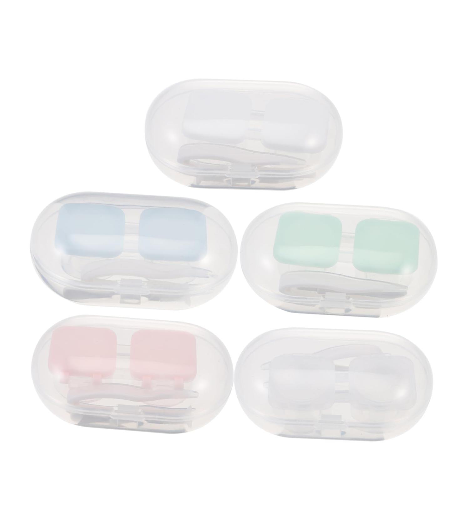 Buy Lurrose 5-Compartment Push Glasses Case | Travel Contact Lens Container & Silicone Frame | Sweet Design for Eyewear - Buy Online on GoSupps.com