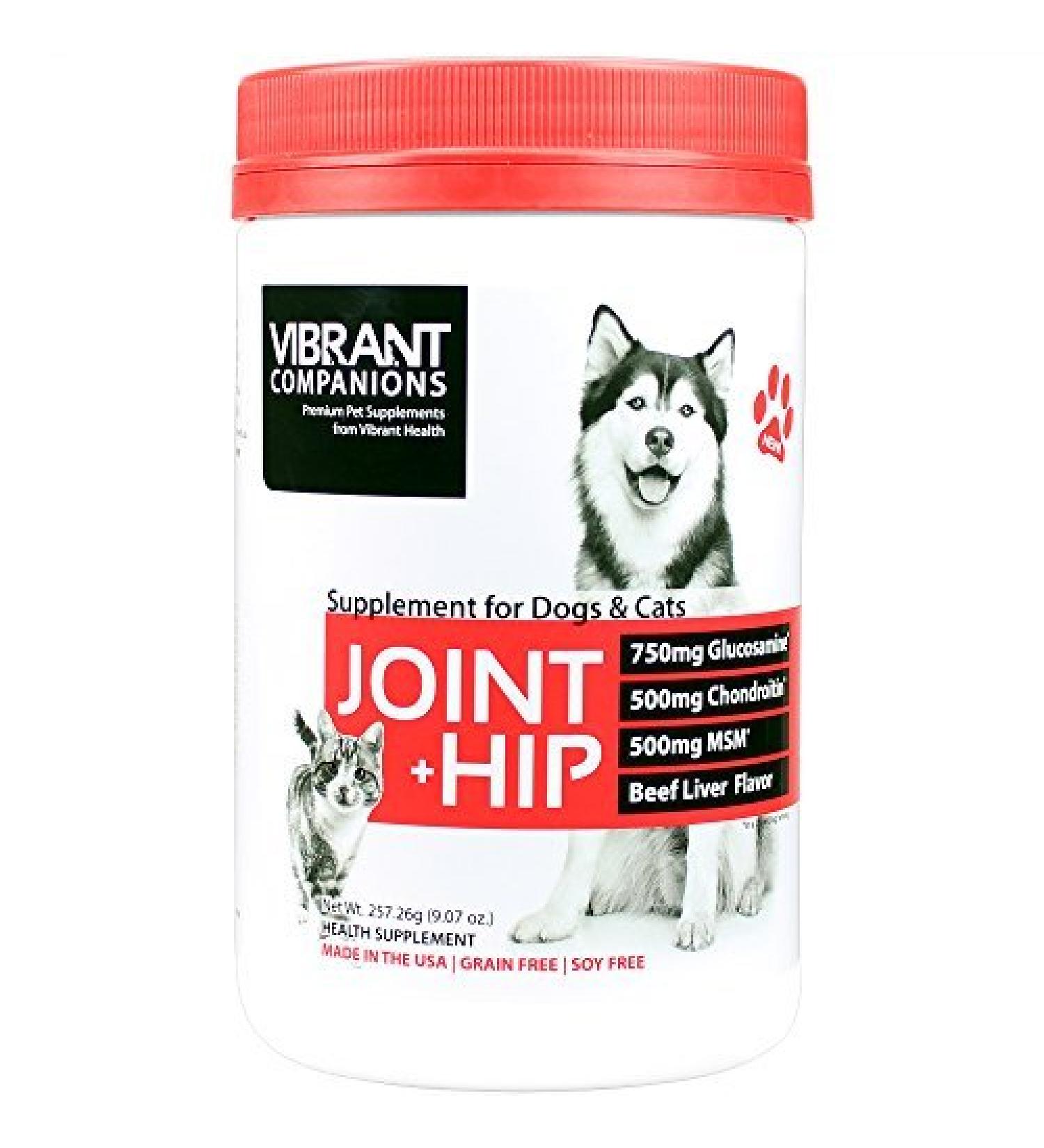 Vibrant Health Joint & Hip Supplement for Dogs & Cats - Beef Liver Flavor, 9.17 oz - Buy Online on GoSupps.com
