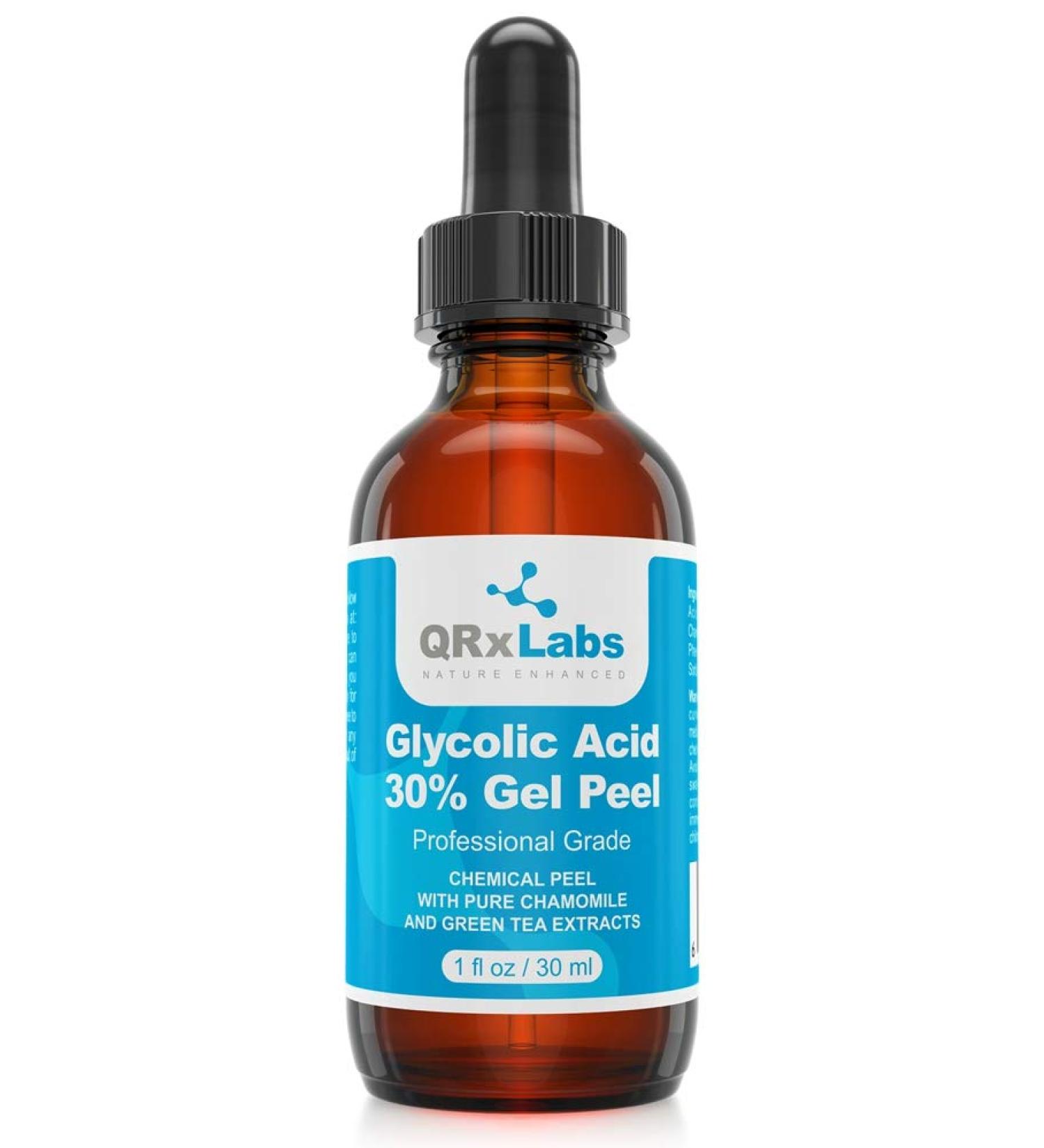 Glycolic Acid 30% Gel Peel with Chamomile and Green Tea - Professional Grade Chemical Face Peel for Acne Scars, Wrinkles & Fine Lines - 1 fl oz - Buy Online on GoSupps.com