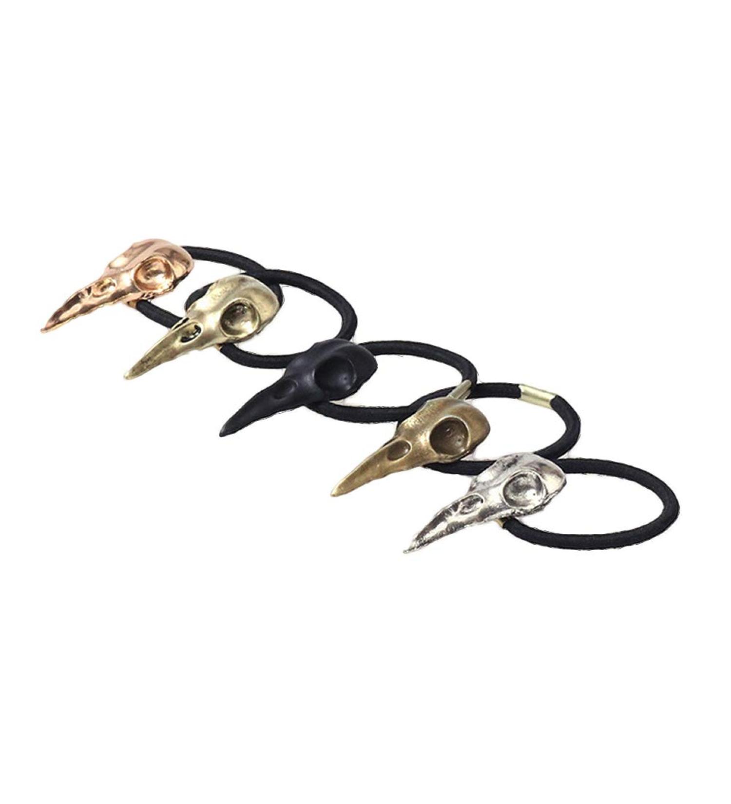 Minkissy 10 Pieces Halloween Hair Ties - Retro Skull Elastic Ponytail Holders | Gothic Punk Hair Accessories - Buy Online on GoSupps.com