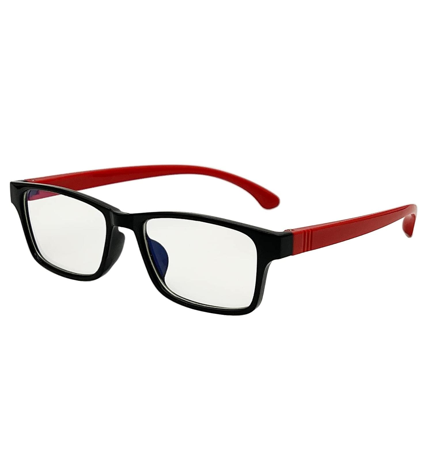 Buy LHSDMOAT Children s Blue Light Filter Glasses - Black/Red Rectangular Frame for Gaming & Screen Use - Buy Online on GoSupps.com