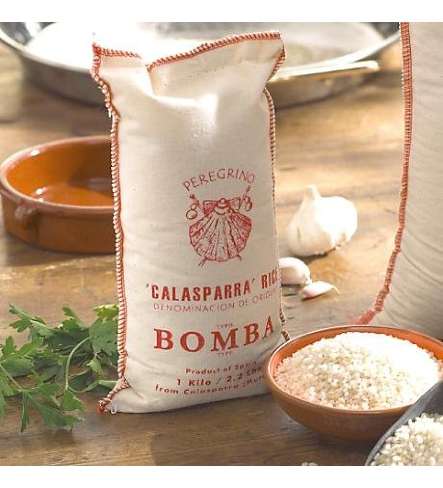 La Tienda Peregrino Brand Bomba Paella Rice (2.2 lb/1 kilo - about 4.5 cups)