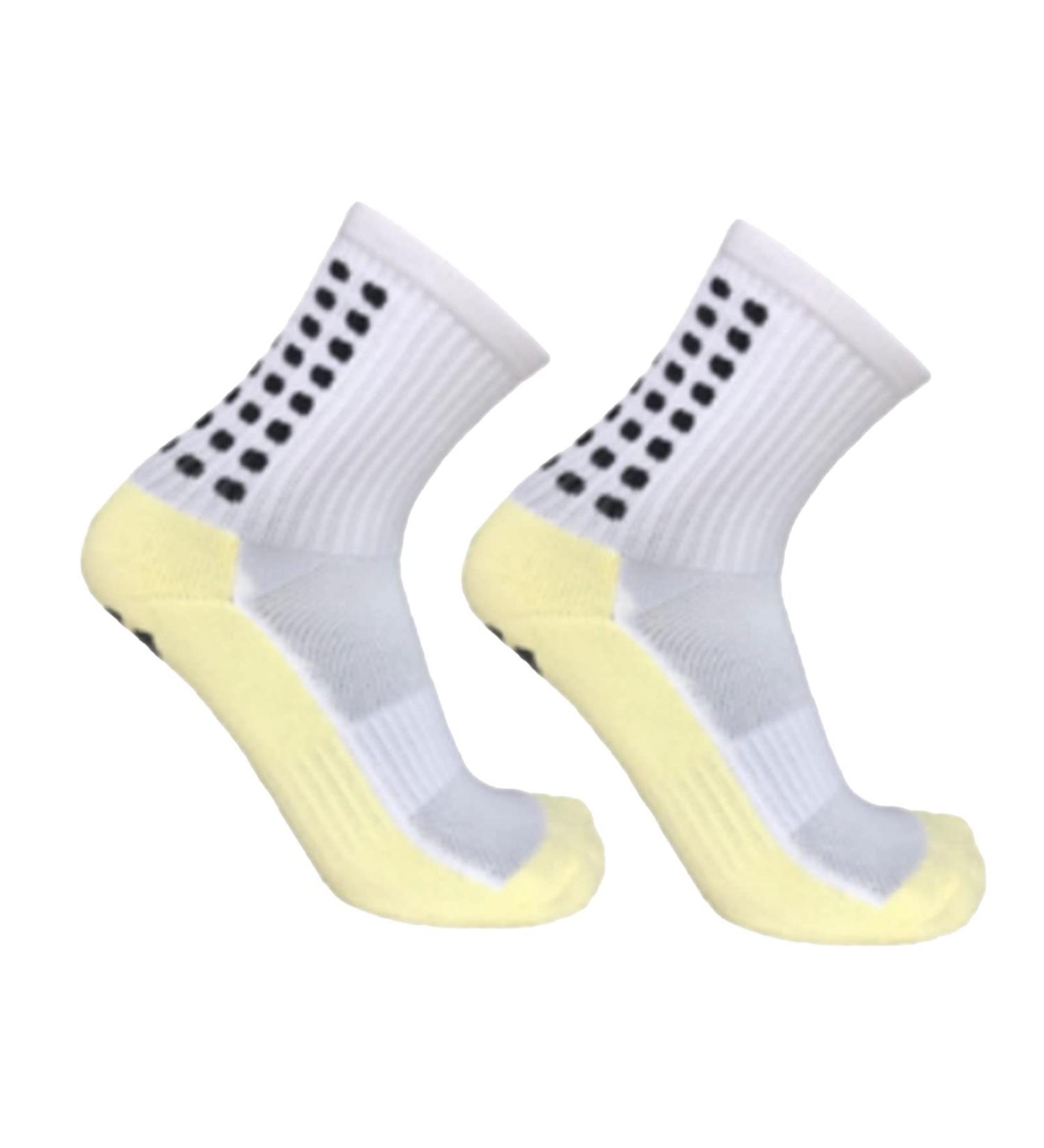 AMONIDA Non-Slip Mid Socks for Football - 1 Pair White | Premium Comfort & Performance - Buy Online on GoSupps.com